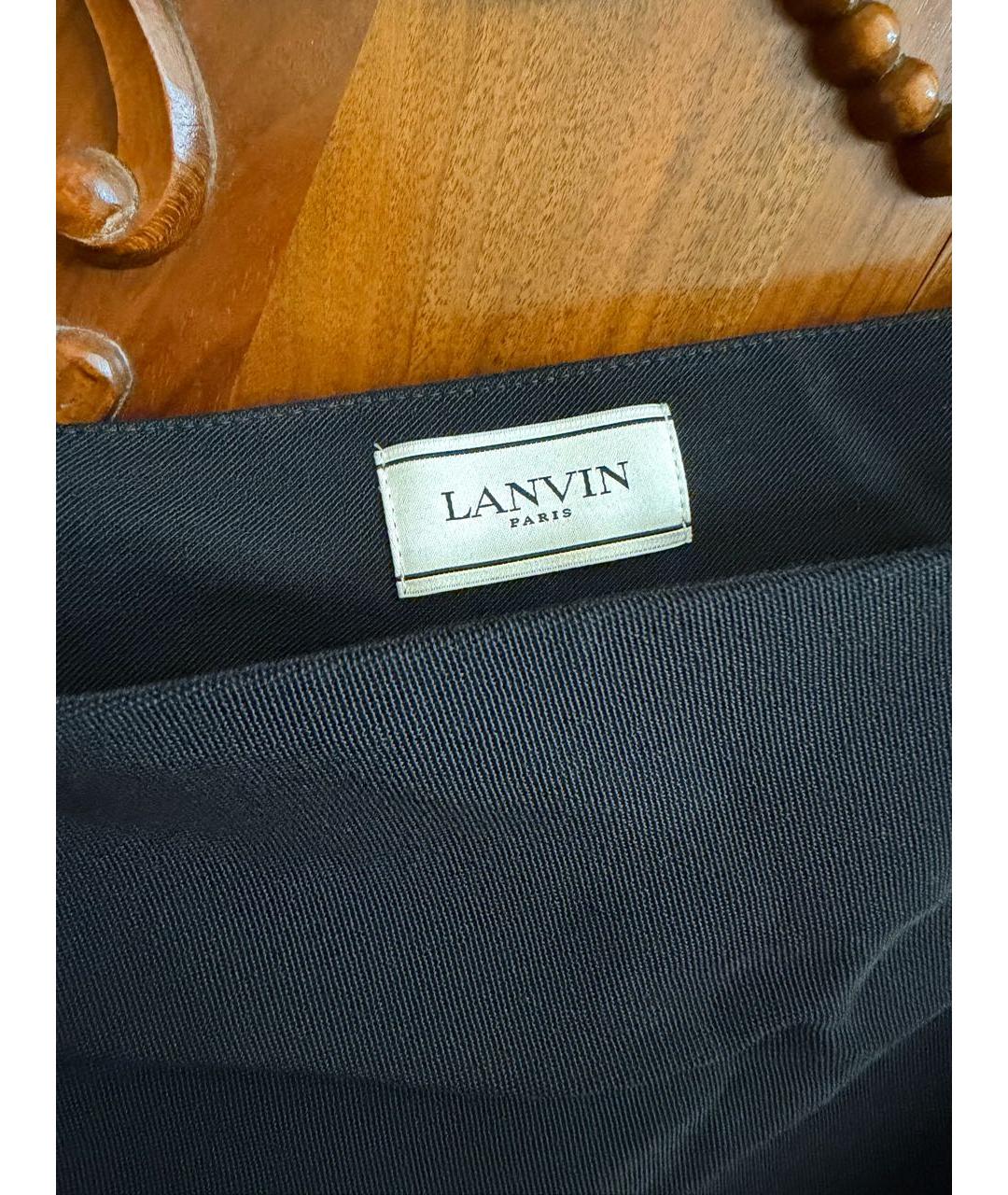 LANVIN Черное вискозное вечернее платье, фото 3