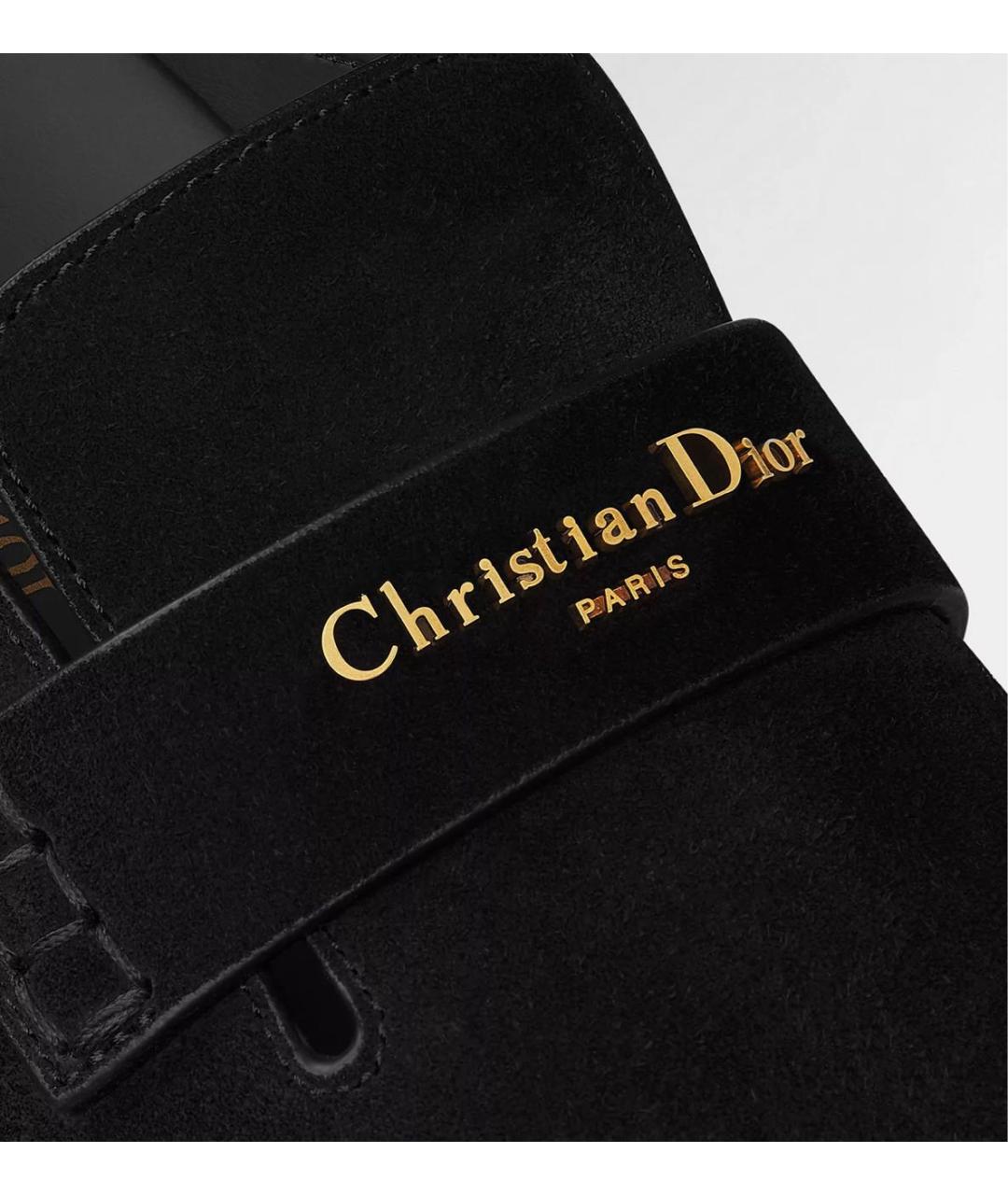CHRISTIAN DIOR Черные замшевые сабо, фото 5