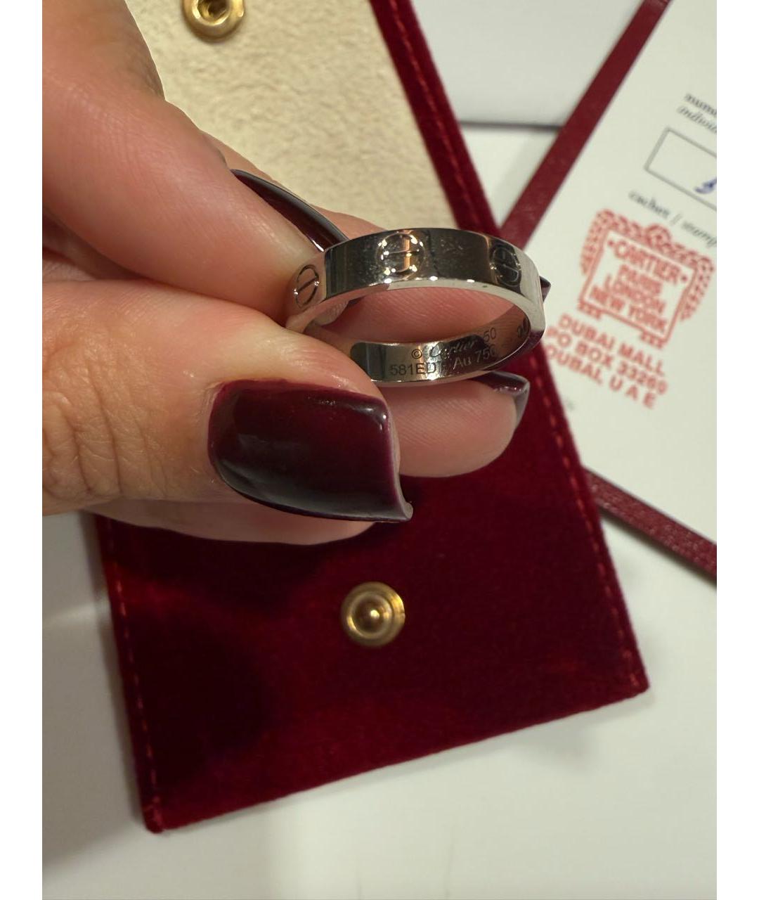 CARTIER Серебряное кольцо из белого золота, фото 3