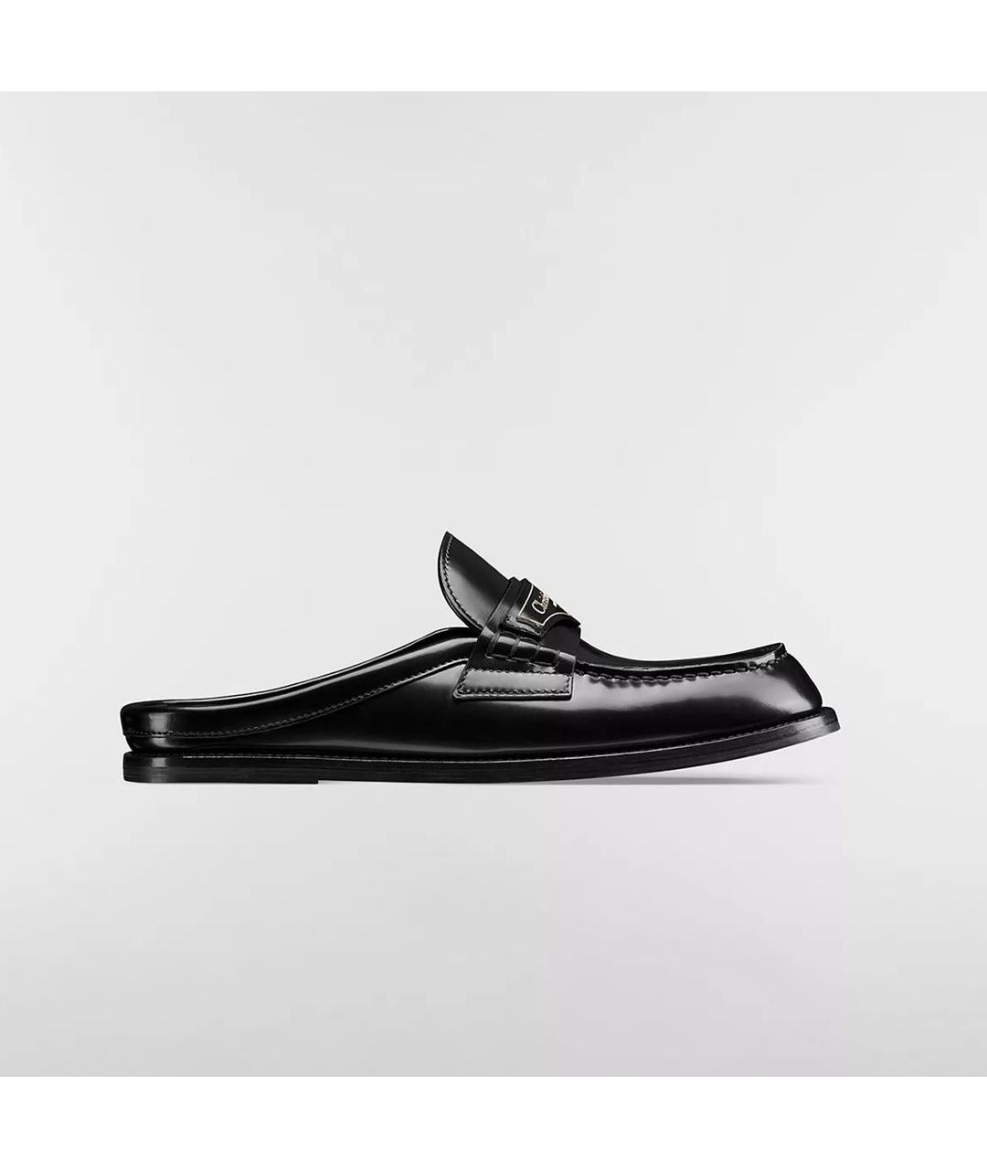 CHRISTIAN DIOR Черные сабо из лакированной кожи, фото 7