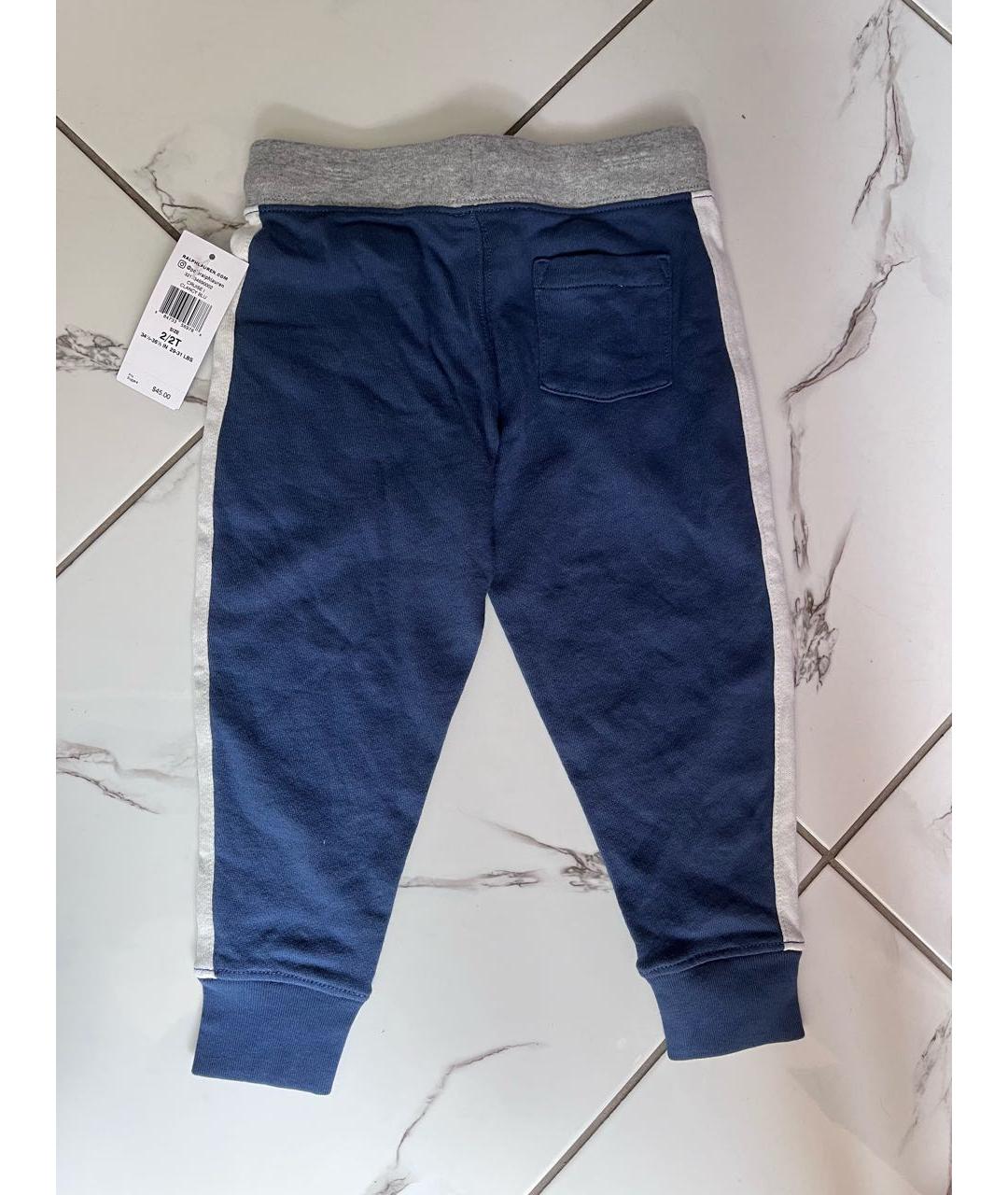 POLO RALPH LAUREN Синие хлопковые брюки и шорты, фото 2