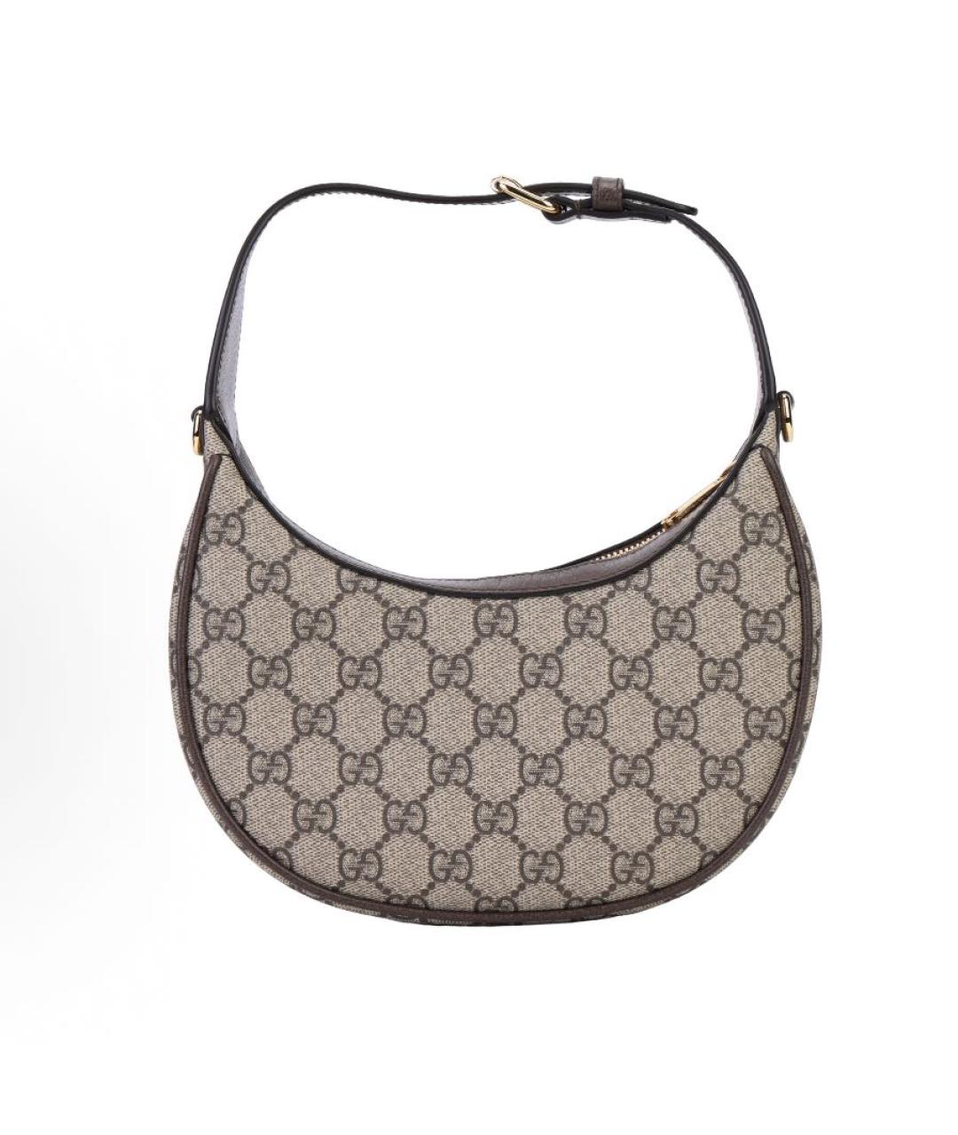 GUCCI Бежевая кожаная сумка через плечо, фото 3