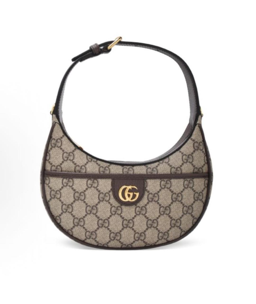 GUCCI Бежевая кожаная сумка через плечо, фото 8