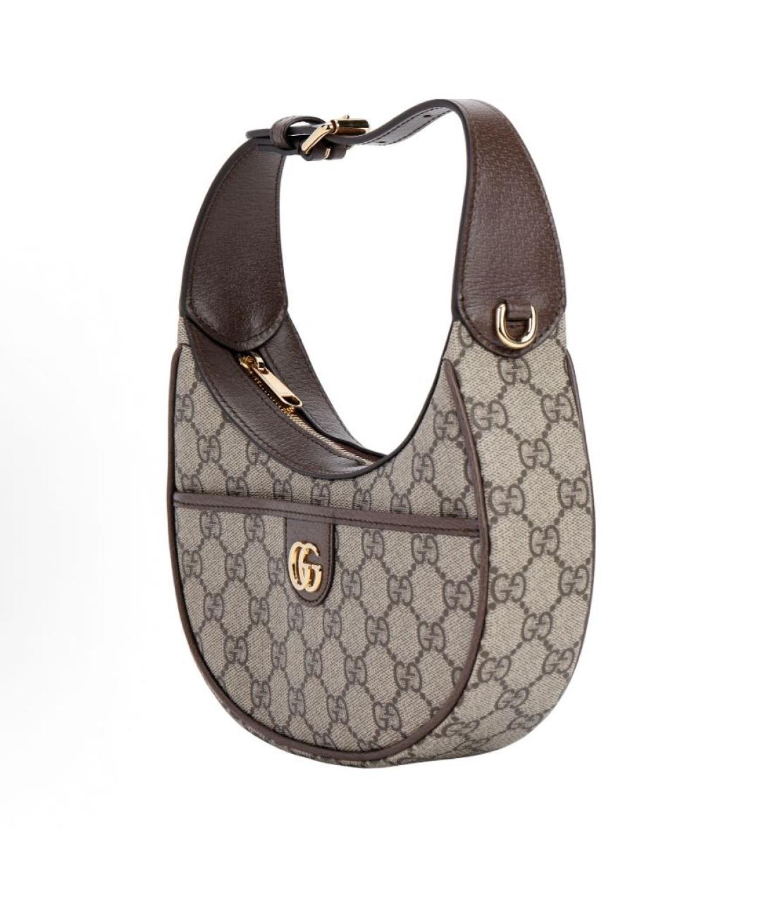 GUCCI Бежевая кожаная сумка через плечо, фото 4
