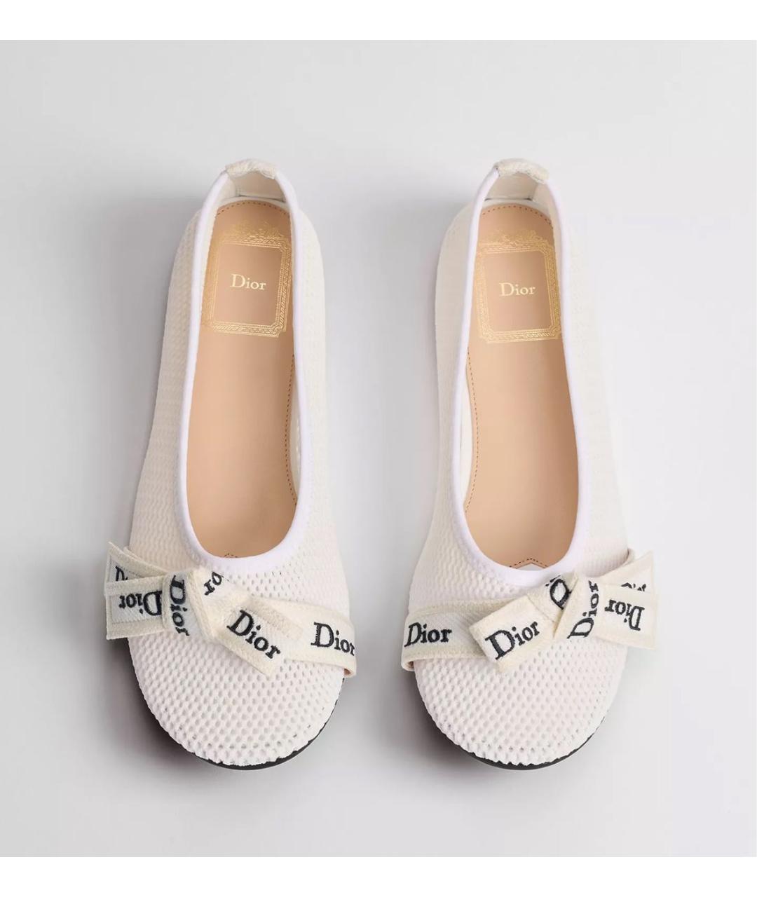 CHRISTIAN DIOR Белые балетки, фото 2