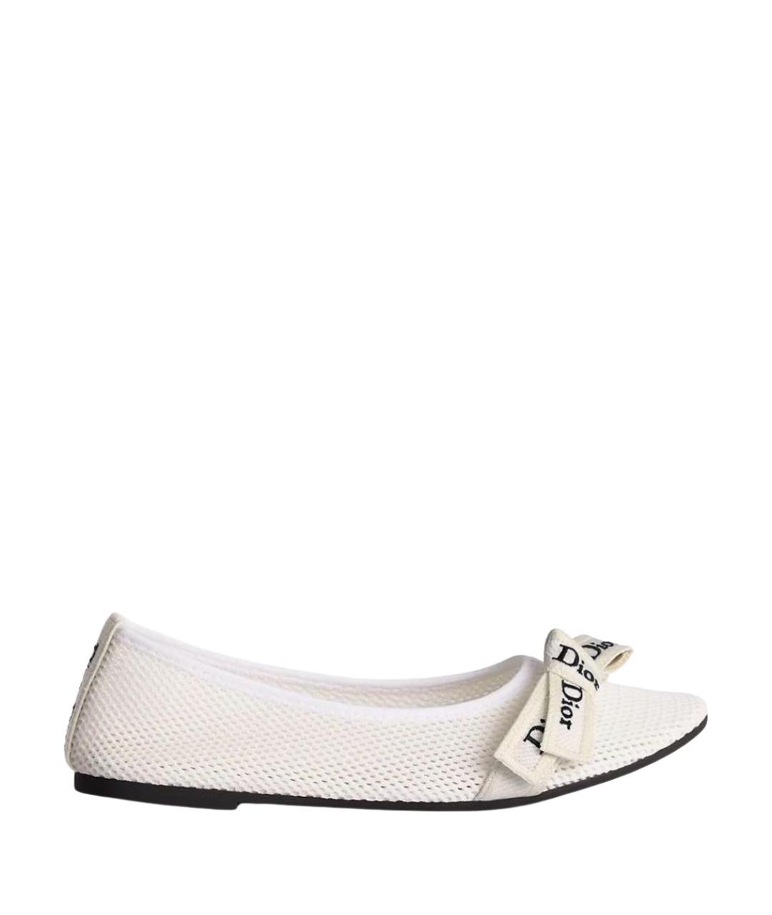 CHRISTIAN DIOR Белые балетки, фото 1