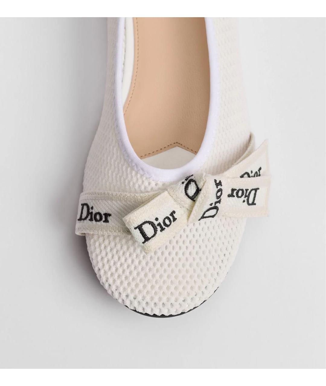 CHRISTIAN DIOR Белые балетки, фото 3