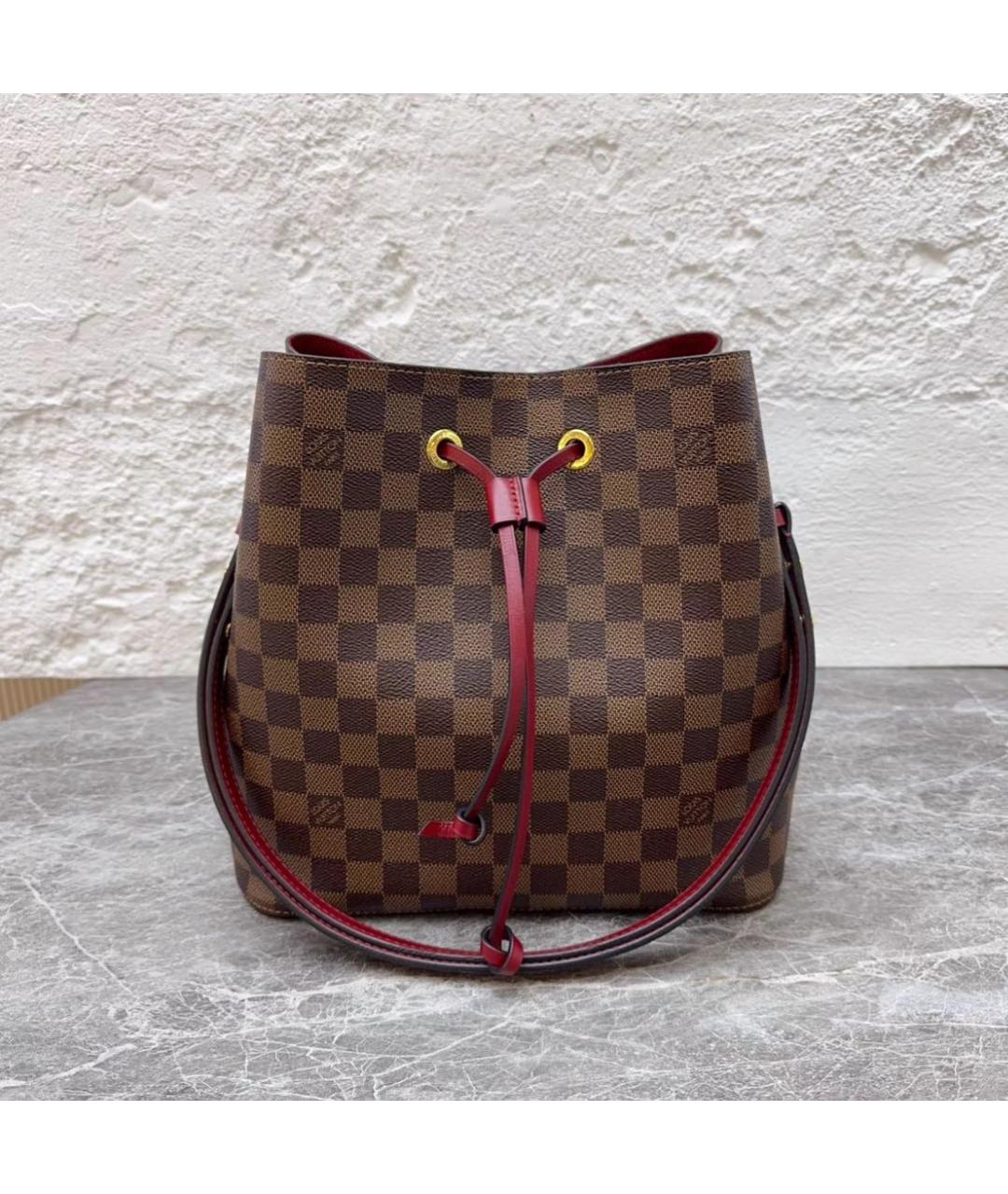 LOUIS VUITTON Коричневая сумка через плечо из канвы, фото 8