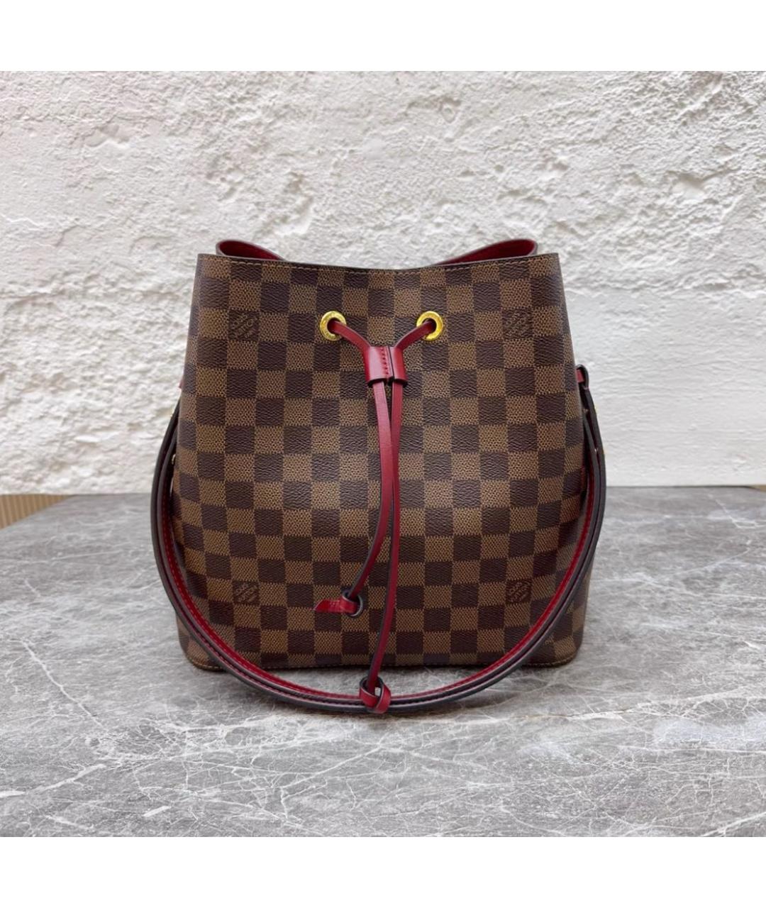 LOUIS VUITTON Коричневая сумка через плечо из канвы, фото 2
