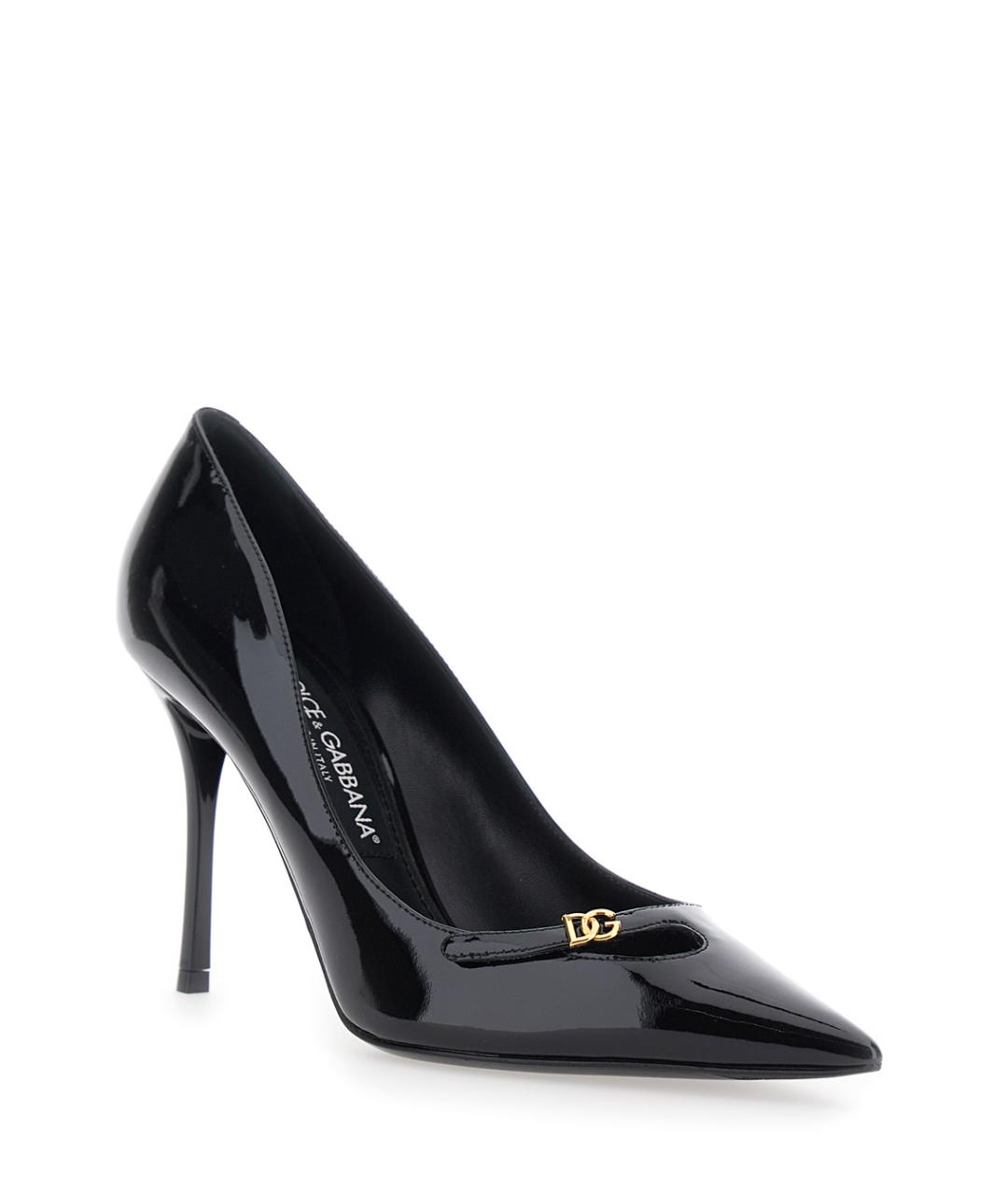 DOLCE&GABBANA Черные туфли из лакированной кожи, фото 2