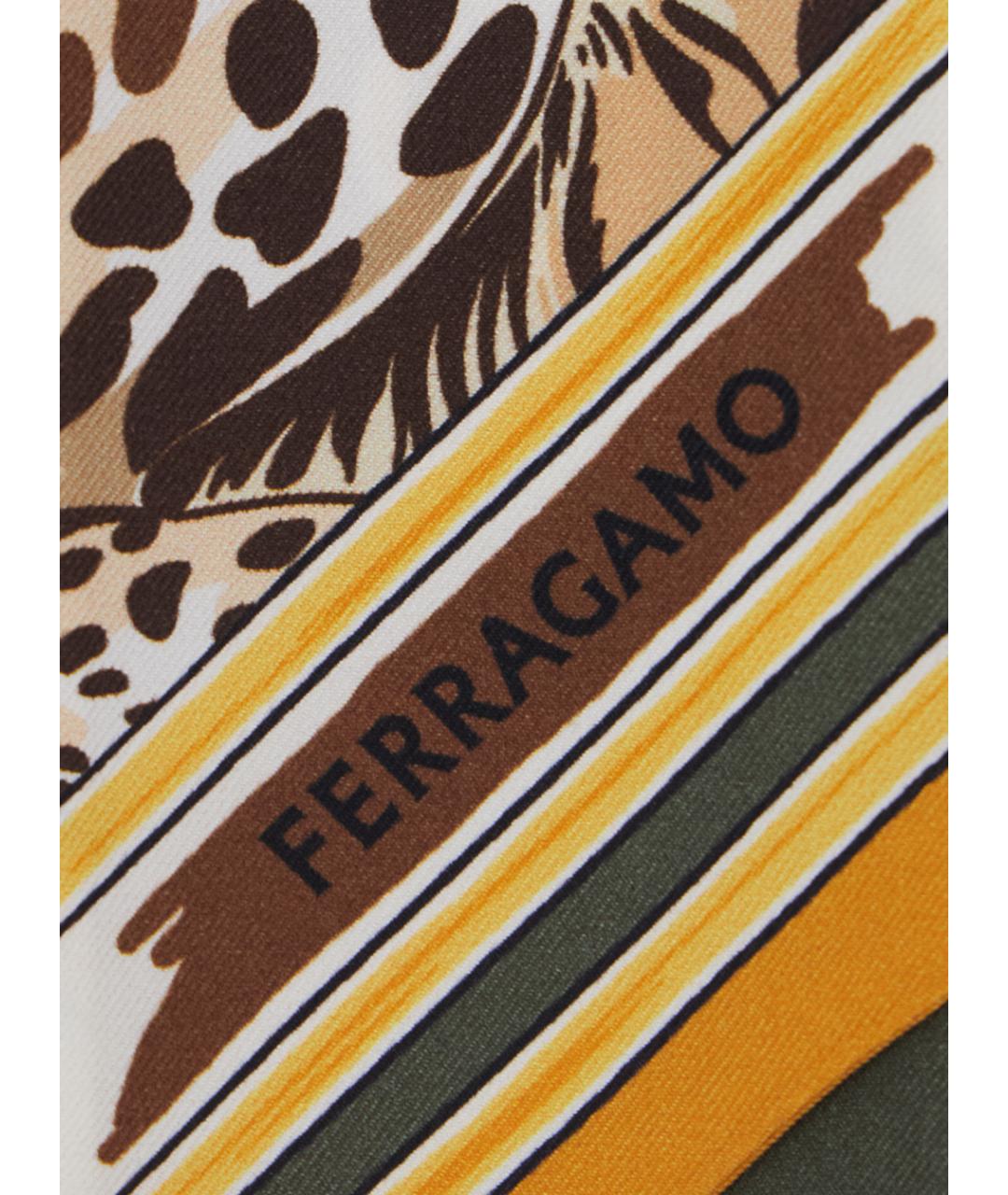 FERRAGAMO Мульти шелковый шарф, фото 3