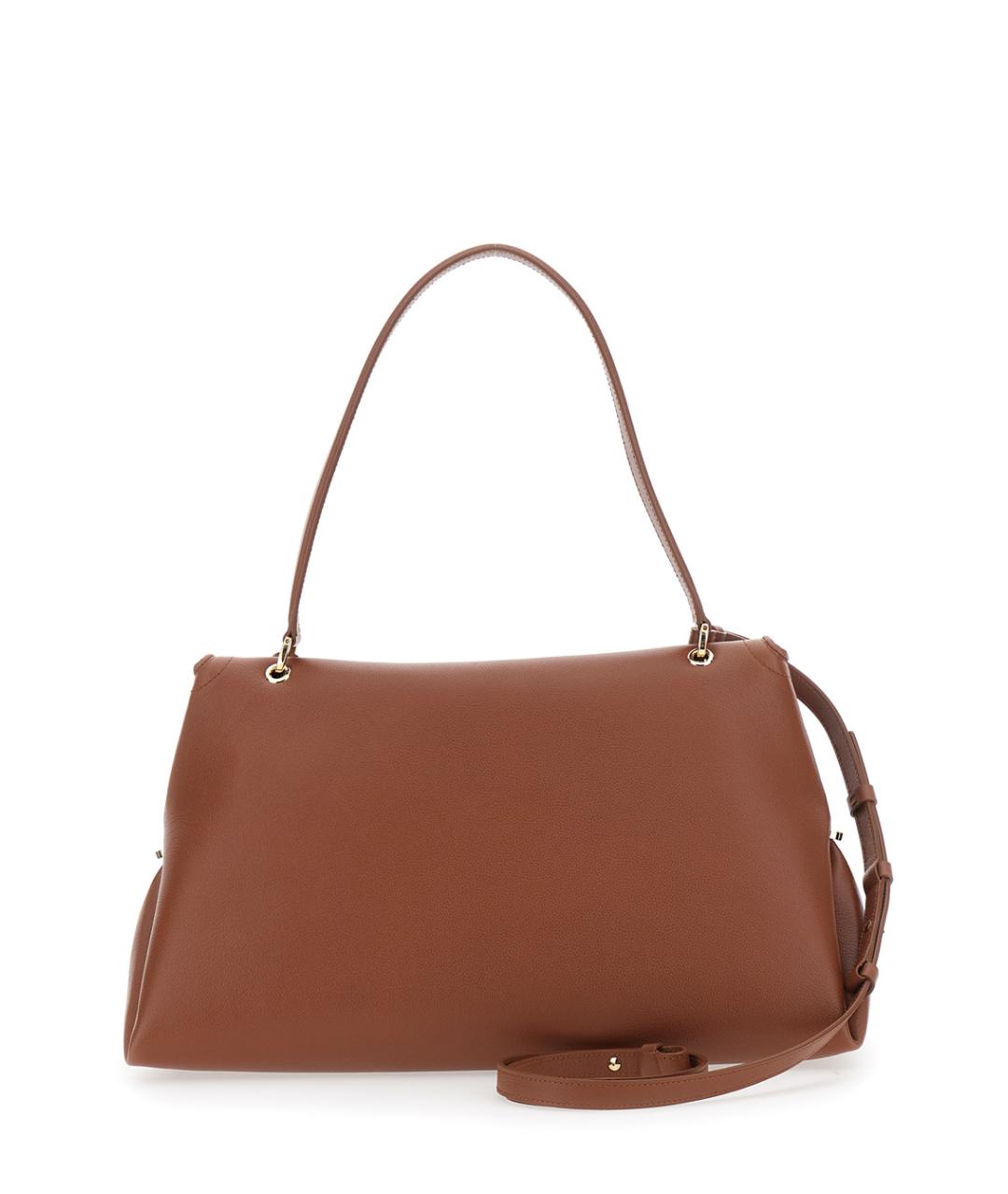 FERRAGAMO Коричневая кожаная сумка через плечо, фото 2