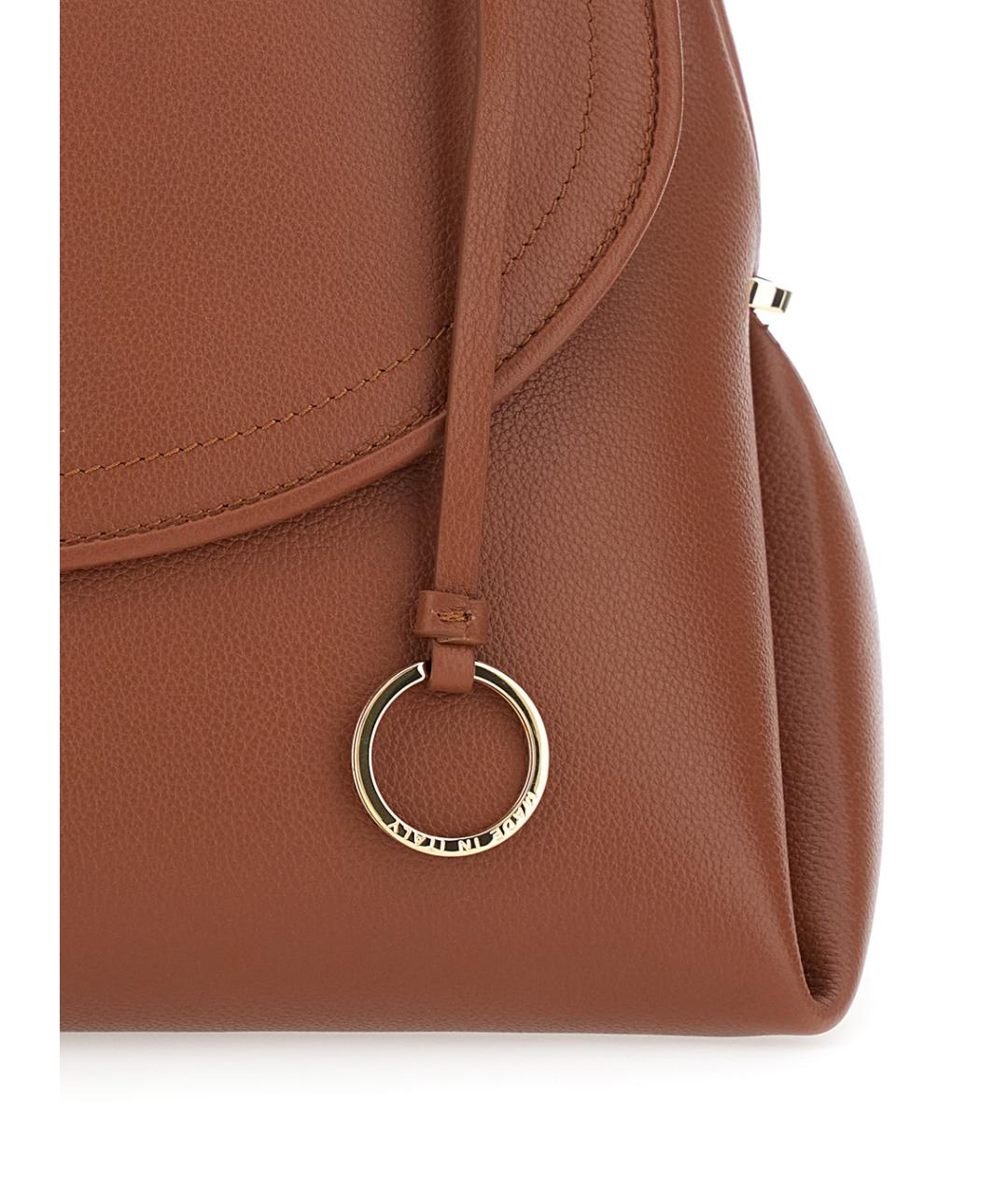 FERRAGAMO Коричневая кожаная сумка через плечо, фото 3