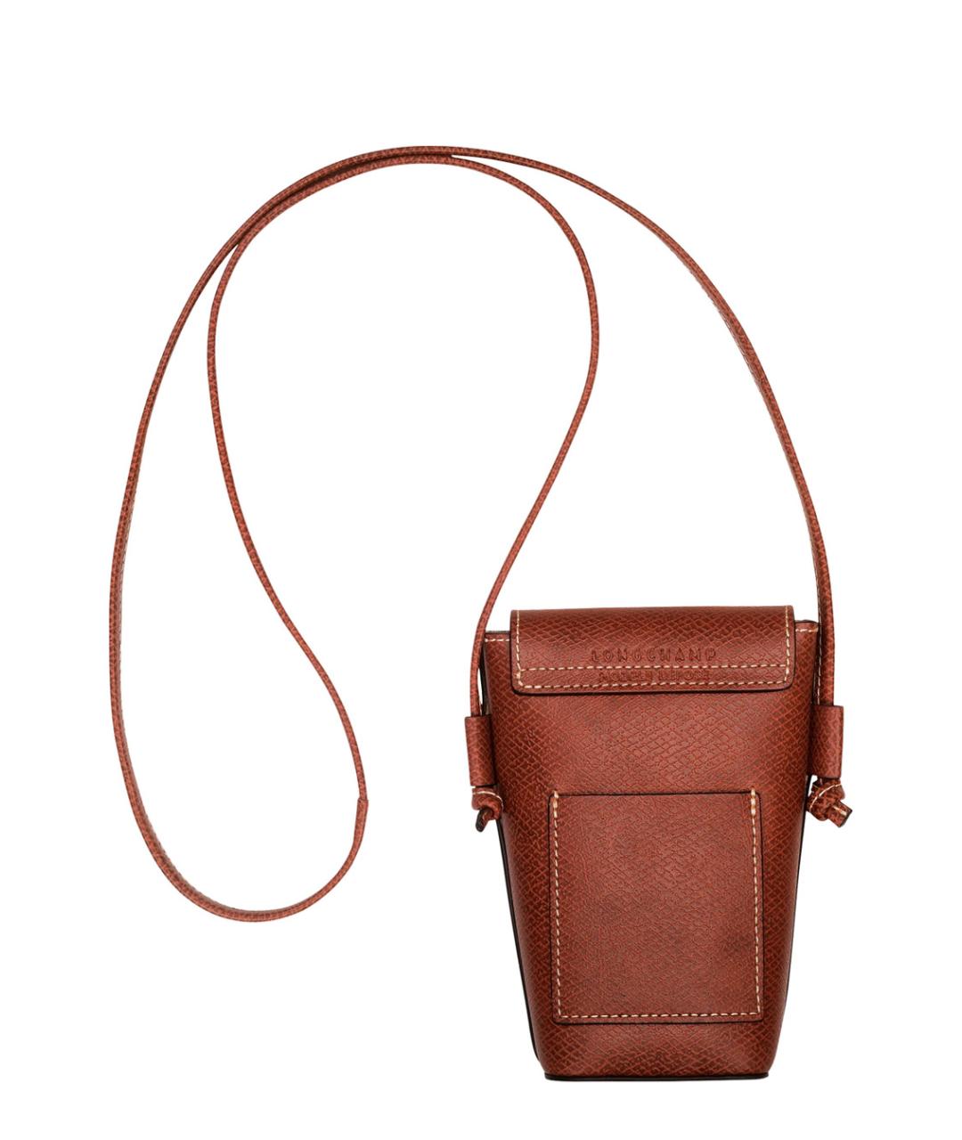 LONGCHAMP Коричневая кожаная сумка через плечо, фото 2
