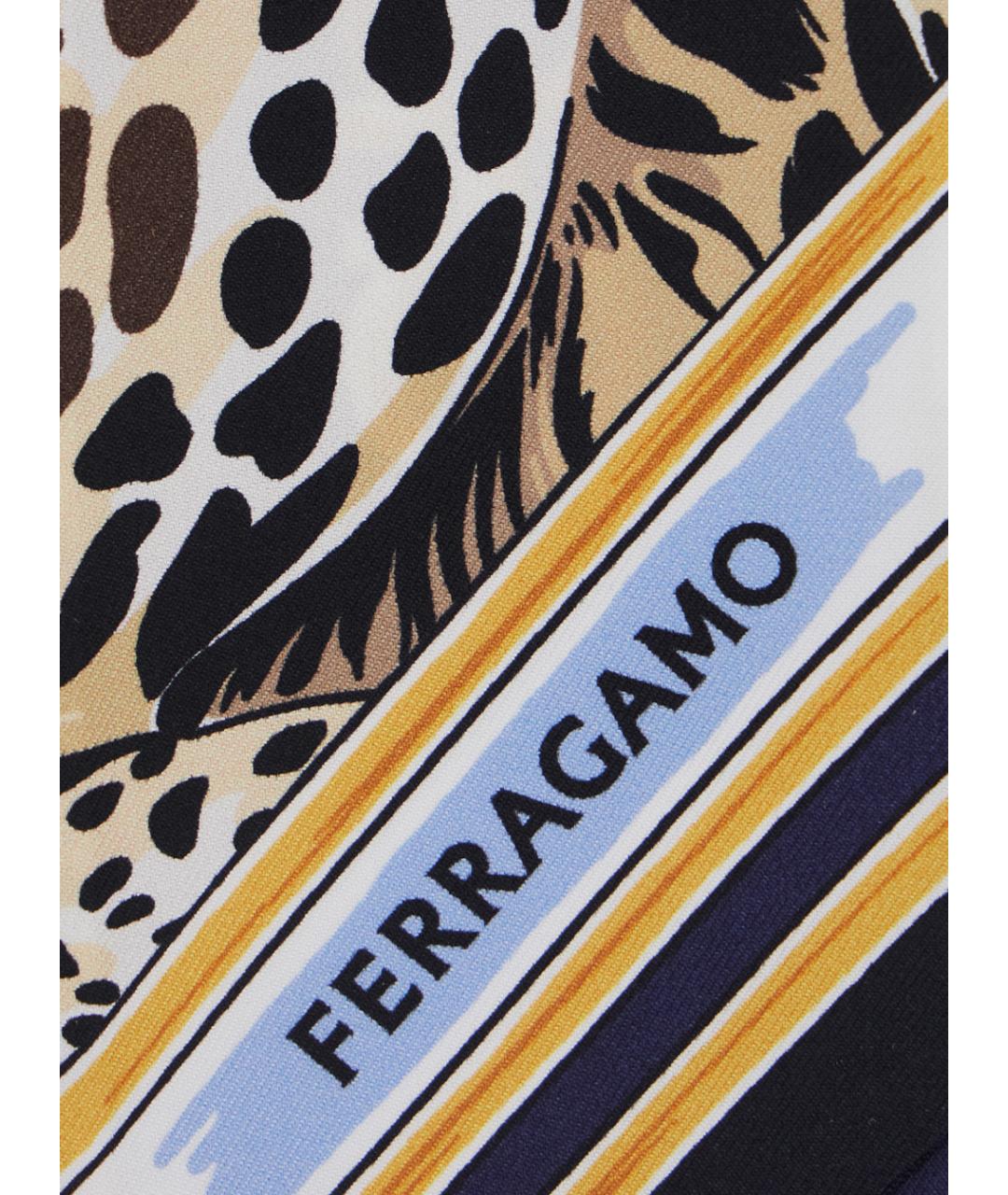 FERRAGAMO Мульти шелковый шарф, фото 3