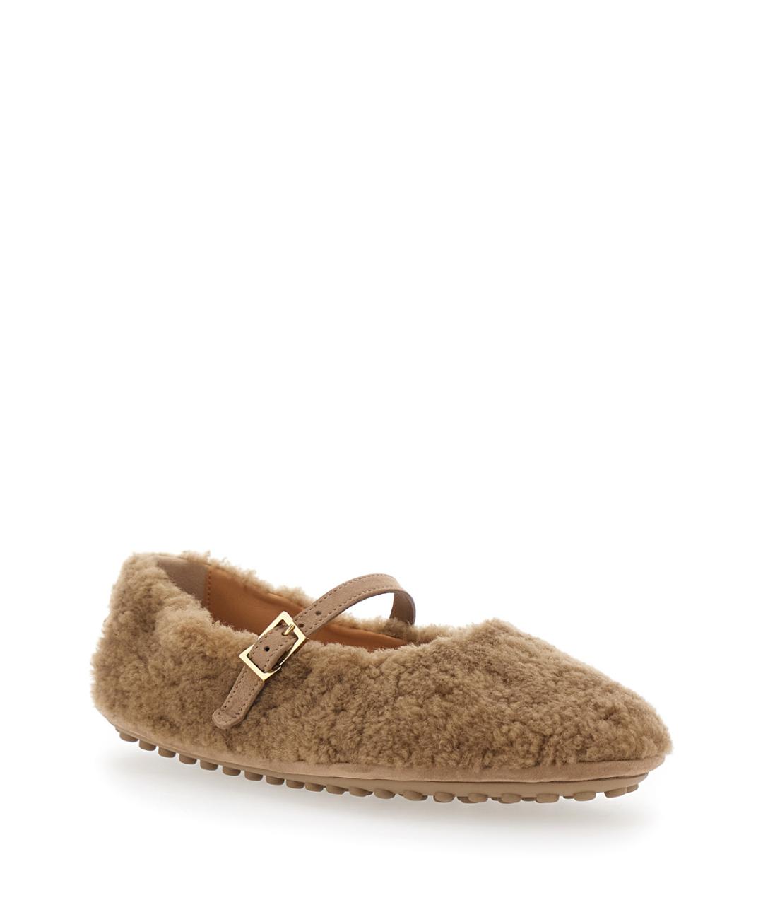 TOD'S Бежевые текстильные балетки, фото 2