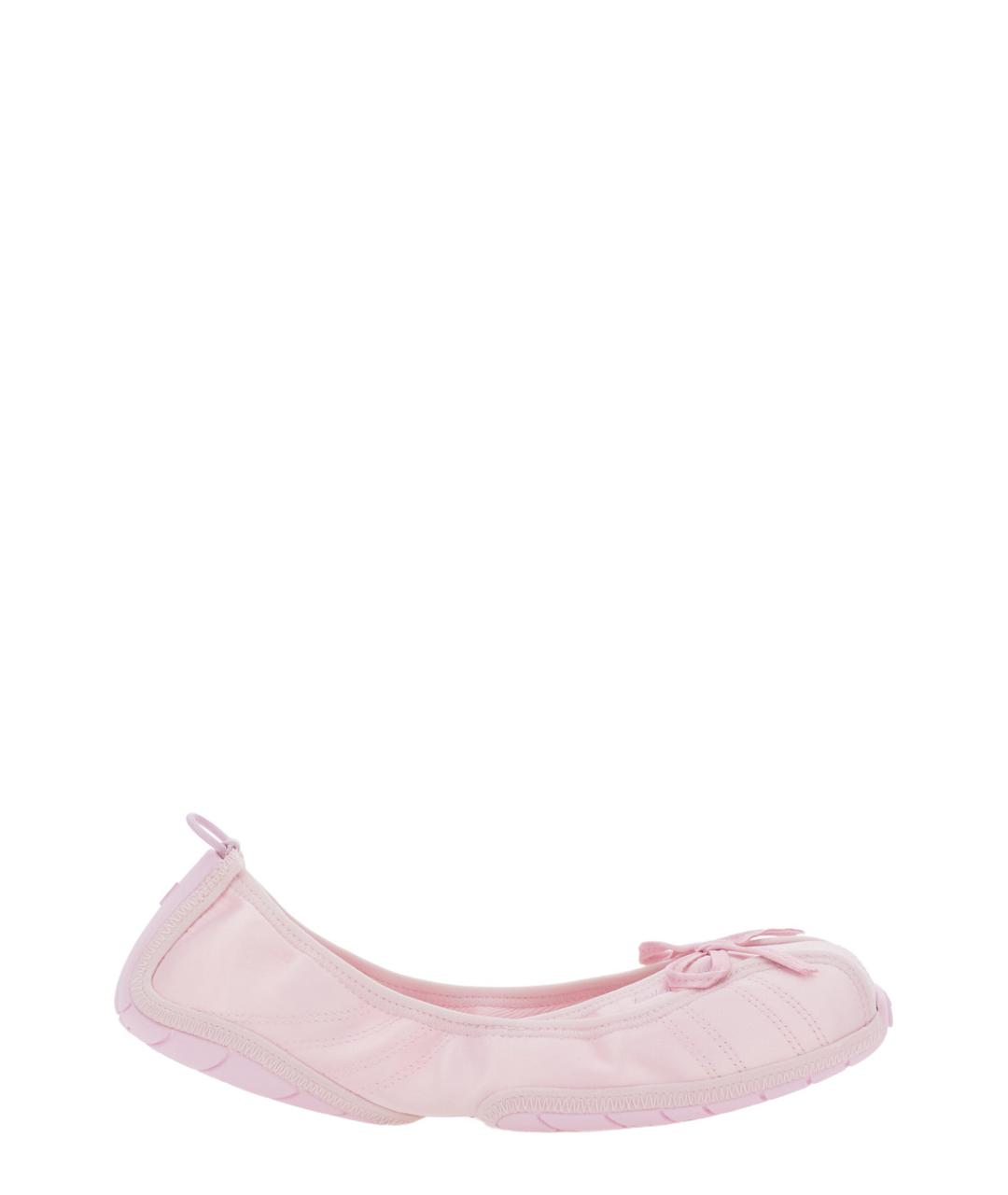 BALENCIAGA Розовые текстильные балетки, фото 1