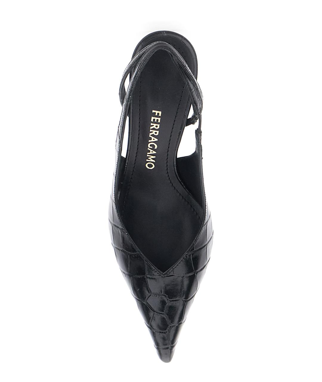 FERRAGAMO Черные кожаные туфли, фото 3