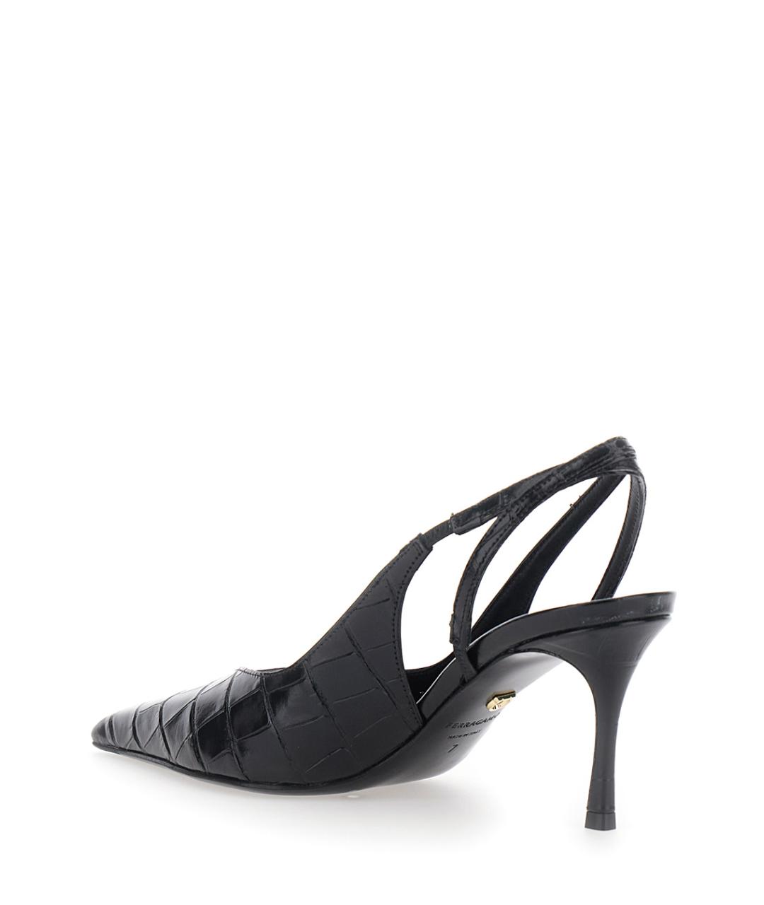 FERRAGAMO Черные кожаные туфли, фото 2