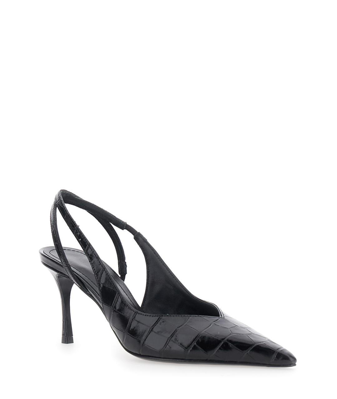 FERRAGAMO Черные кожаные туфли, фото 1