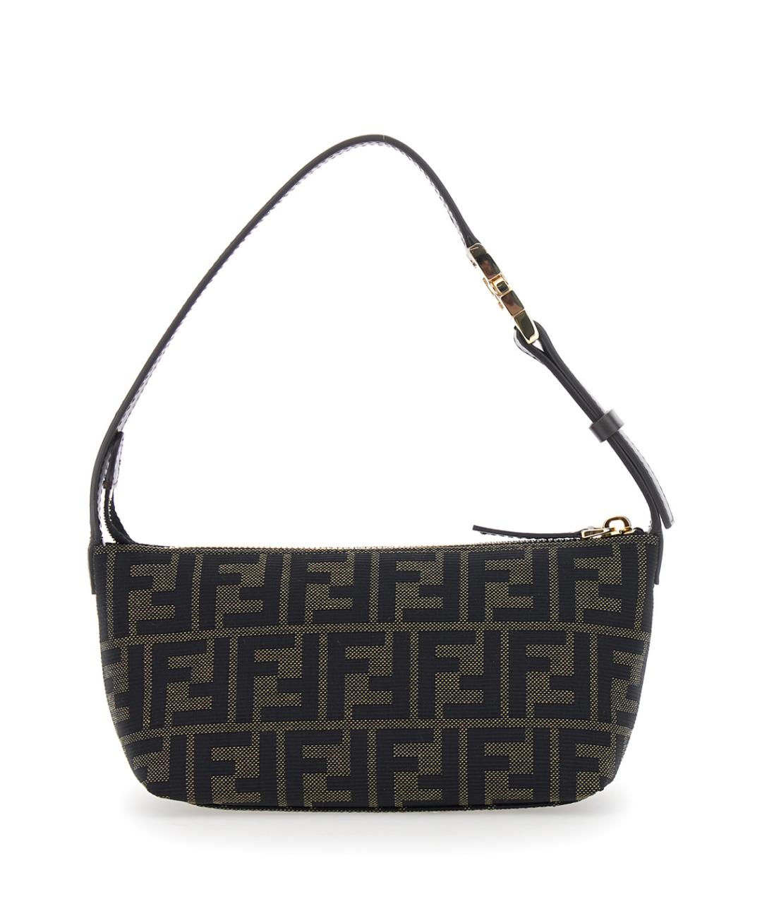 FENDI Коричневая тканевая сумка через плечо, фото 2