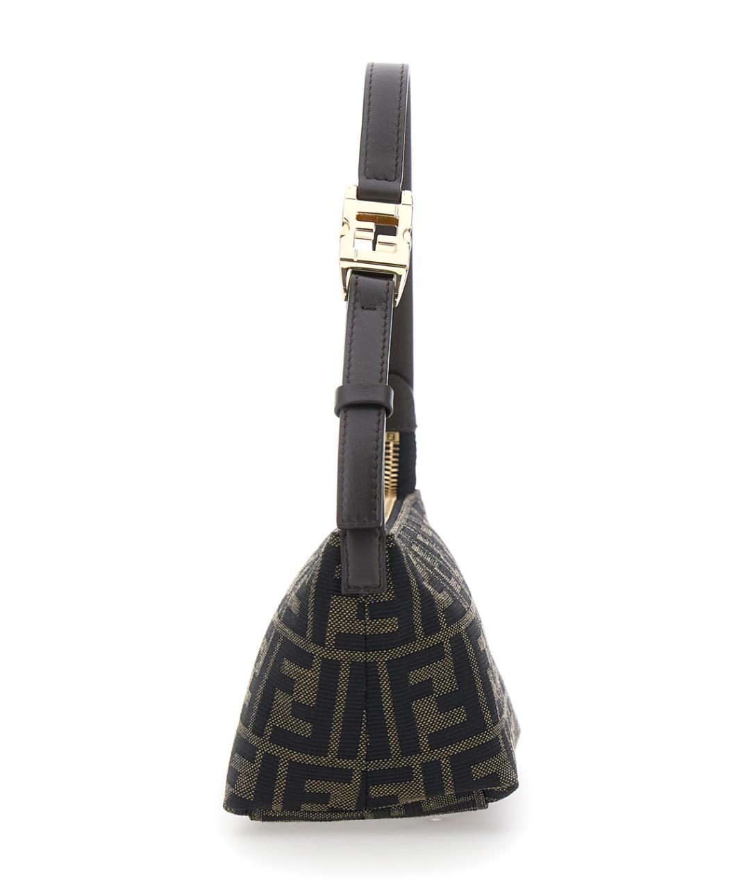FENDI Коричневая тканевая сумка через плечо, фото 3