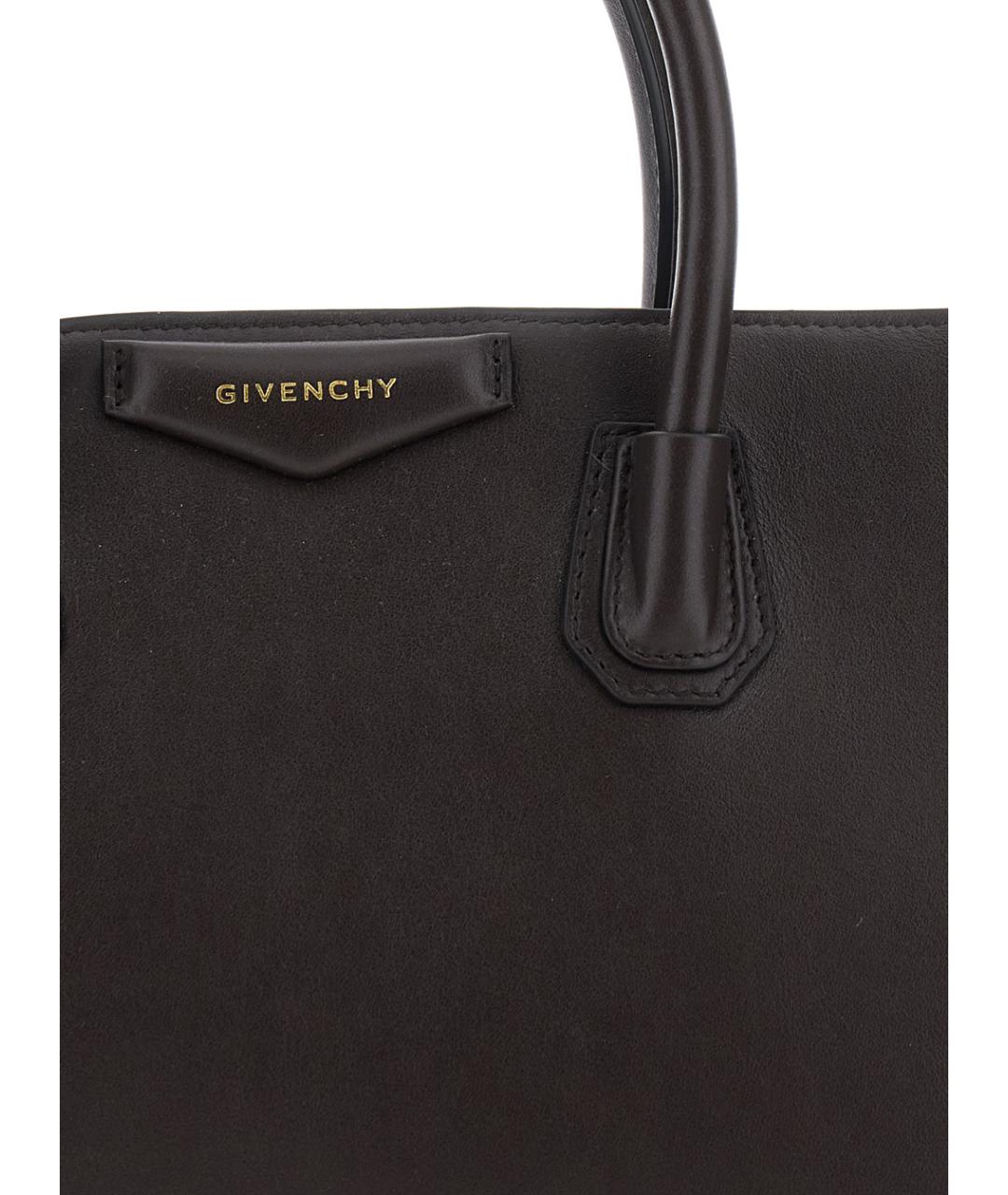 GIVENCHY Коричневая кожаная сумка тоут, фото 3