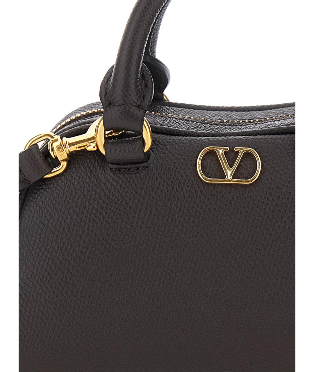 VALENTINO Коричневая кожаная сумка тоут, фото 3