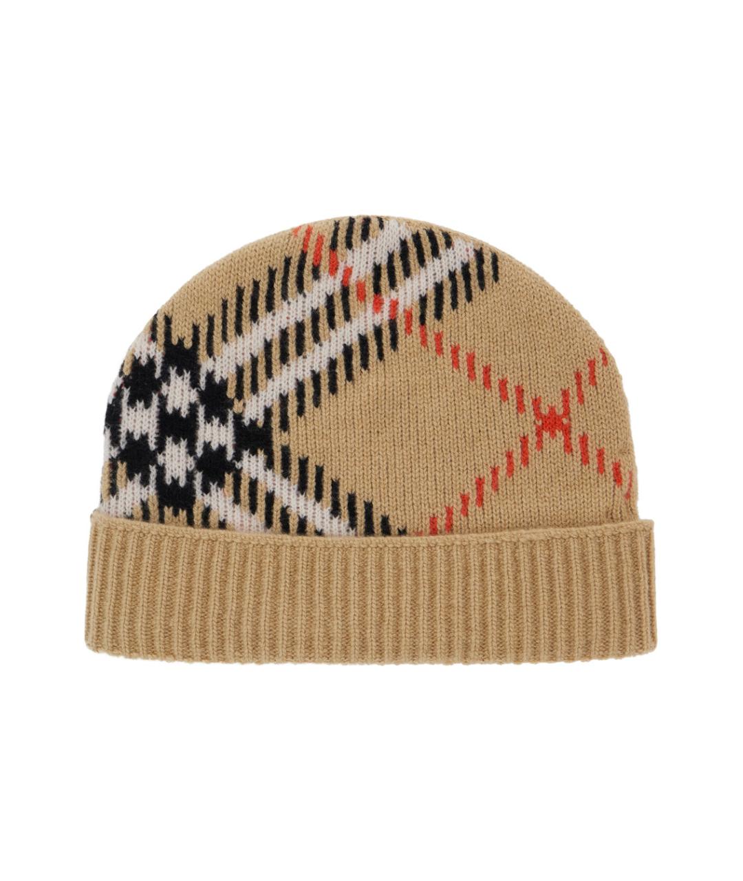 BURBERRY Бежевая шерстяная шапка, фото 2