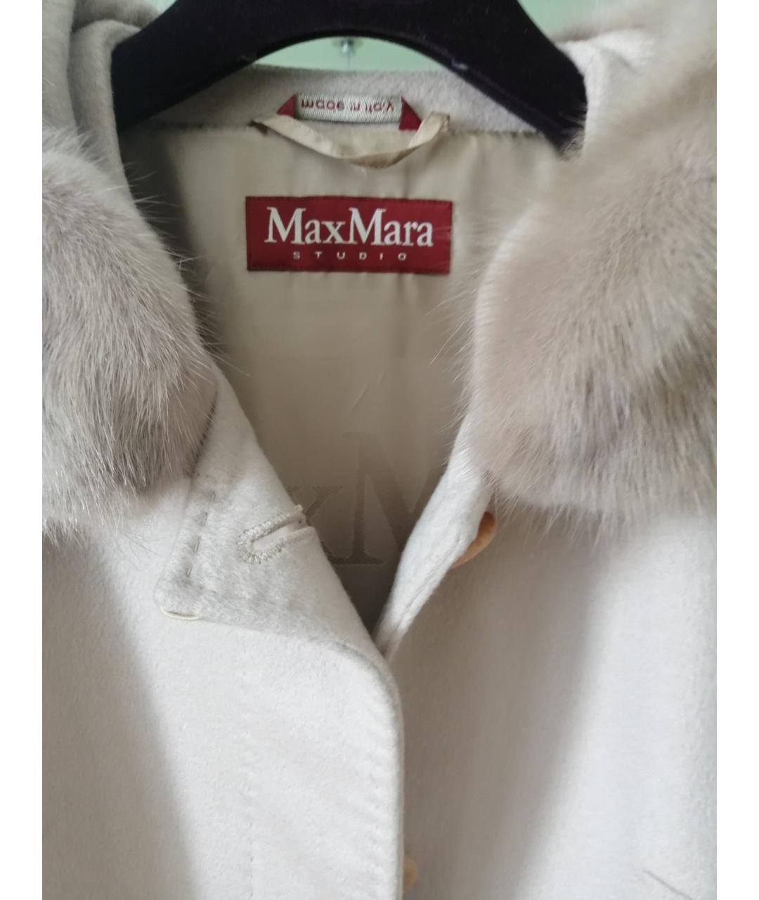 MAX MARA STUDIO Бежевое кашемировое пальто, фото 3