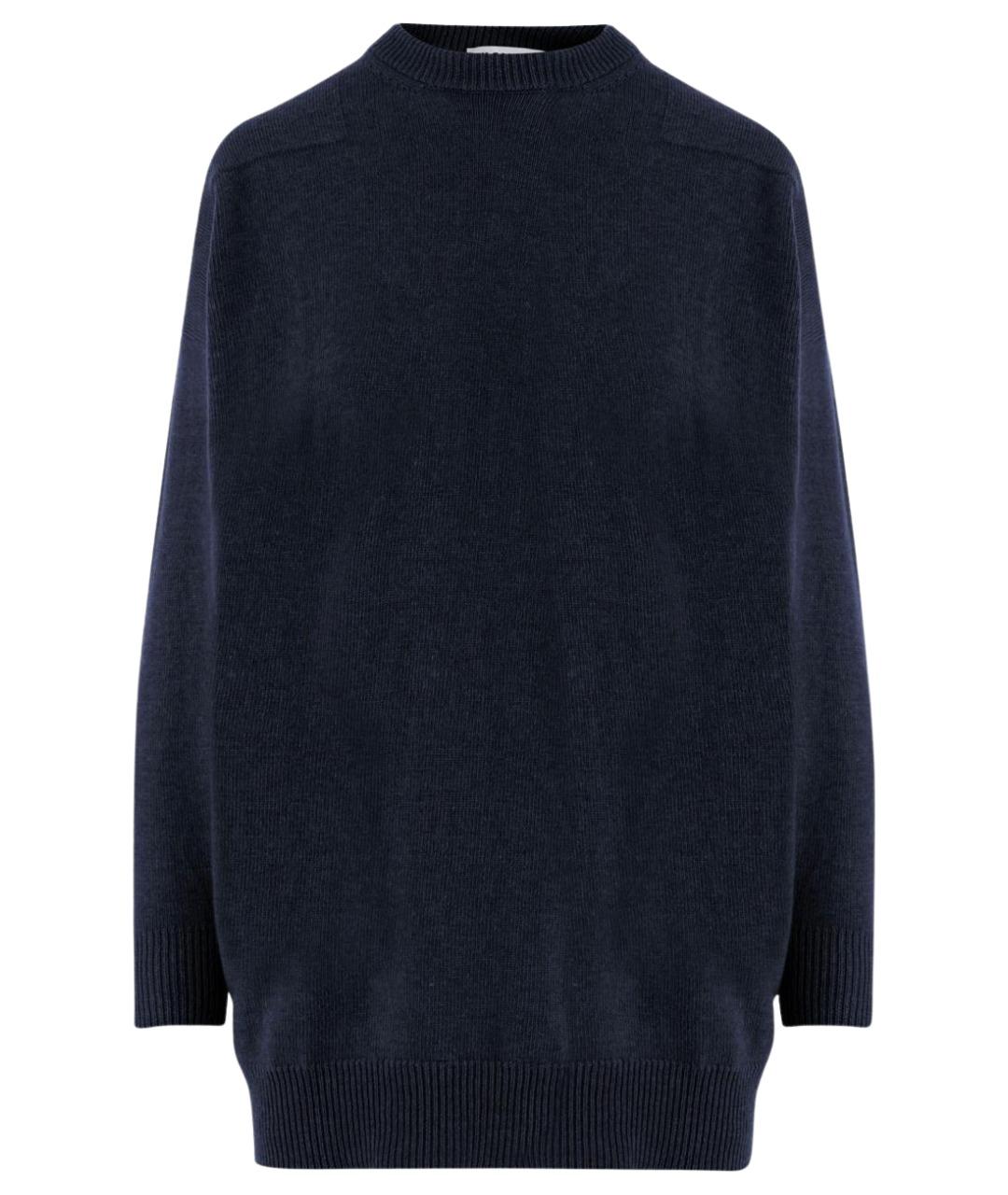 JIL SANDER Темно-синий шерстяной джемпер / свитер, фото 1