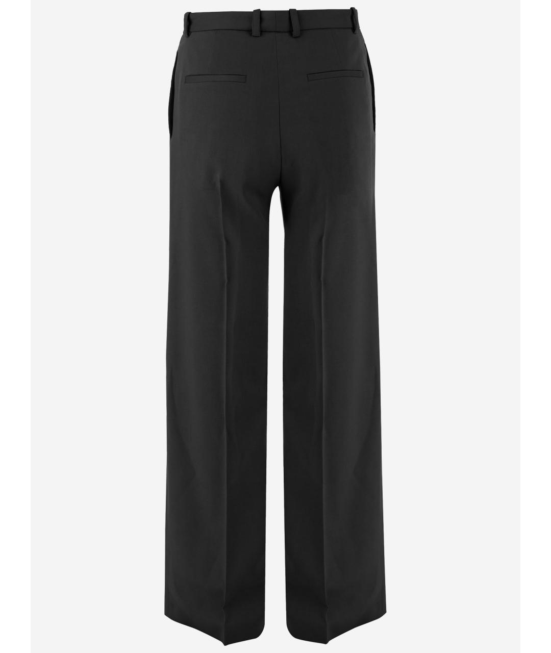 JIL SANDER Черные хлопковые прямые брюки, фото 2