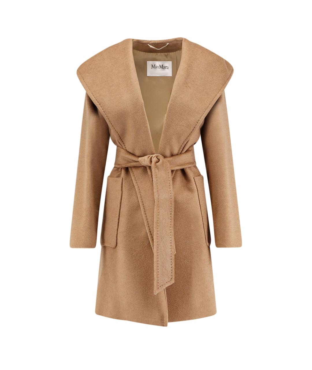 MAX MARA Бежевое шерстяное пальто, фото 1