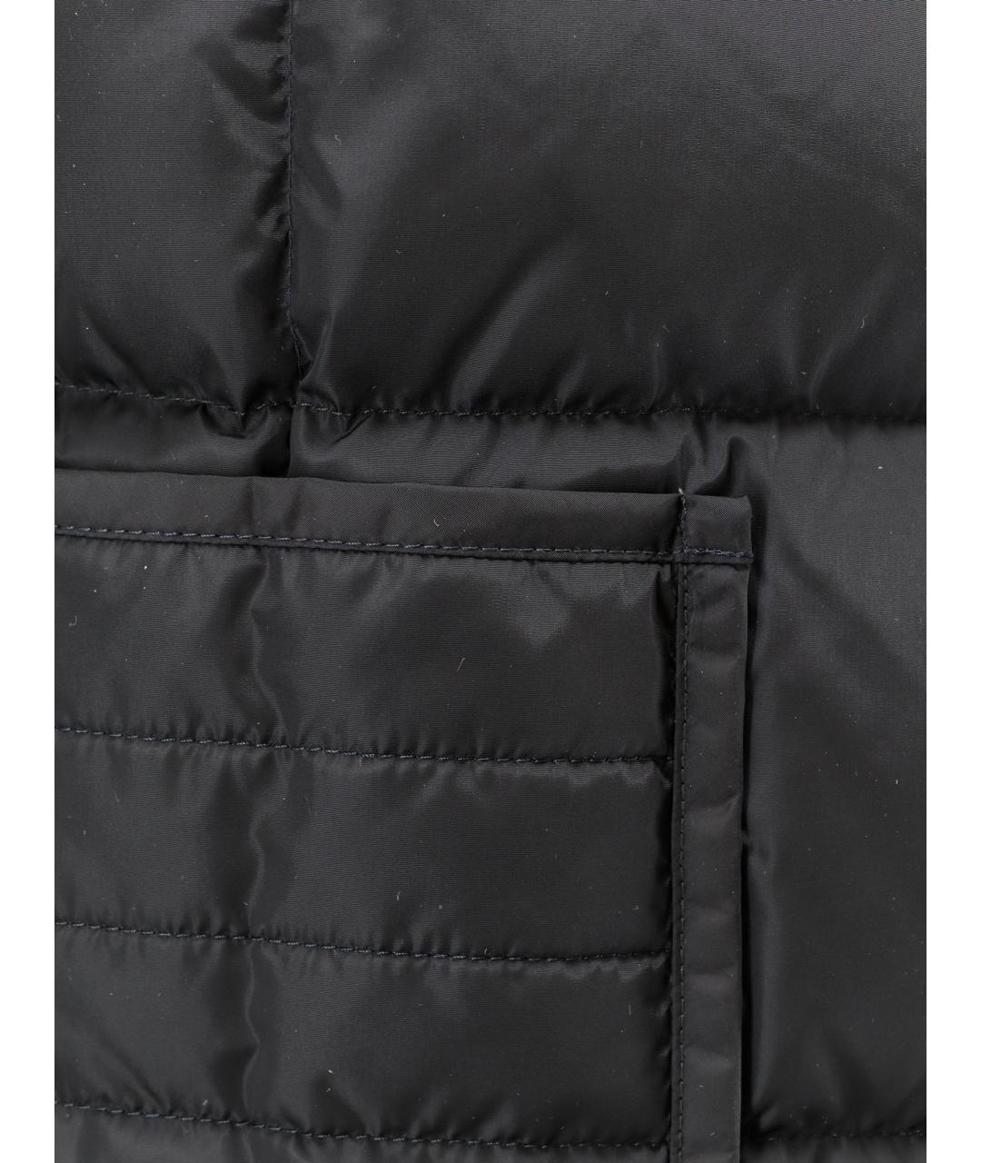 MONCLER Черный шерстяной пуховик, фото 3