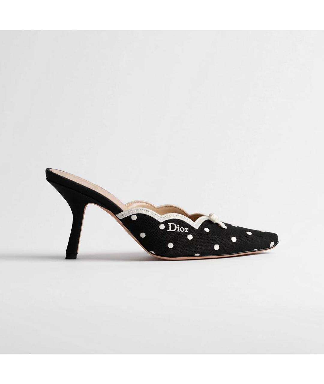 CHRISTIAN DIOR Черные мюли, фото 5