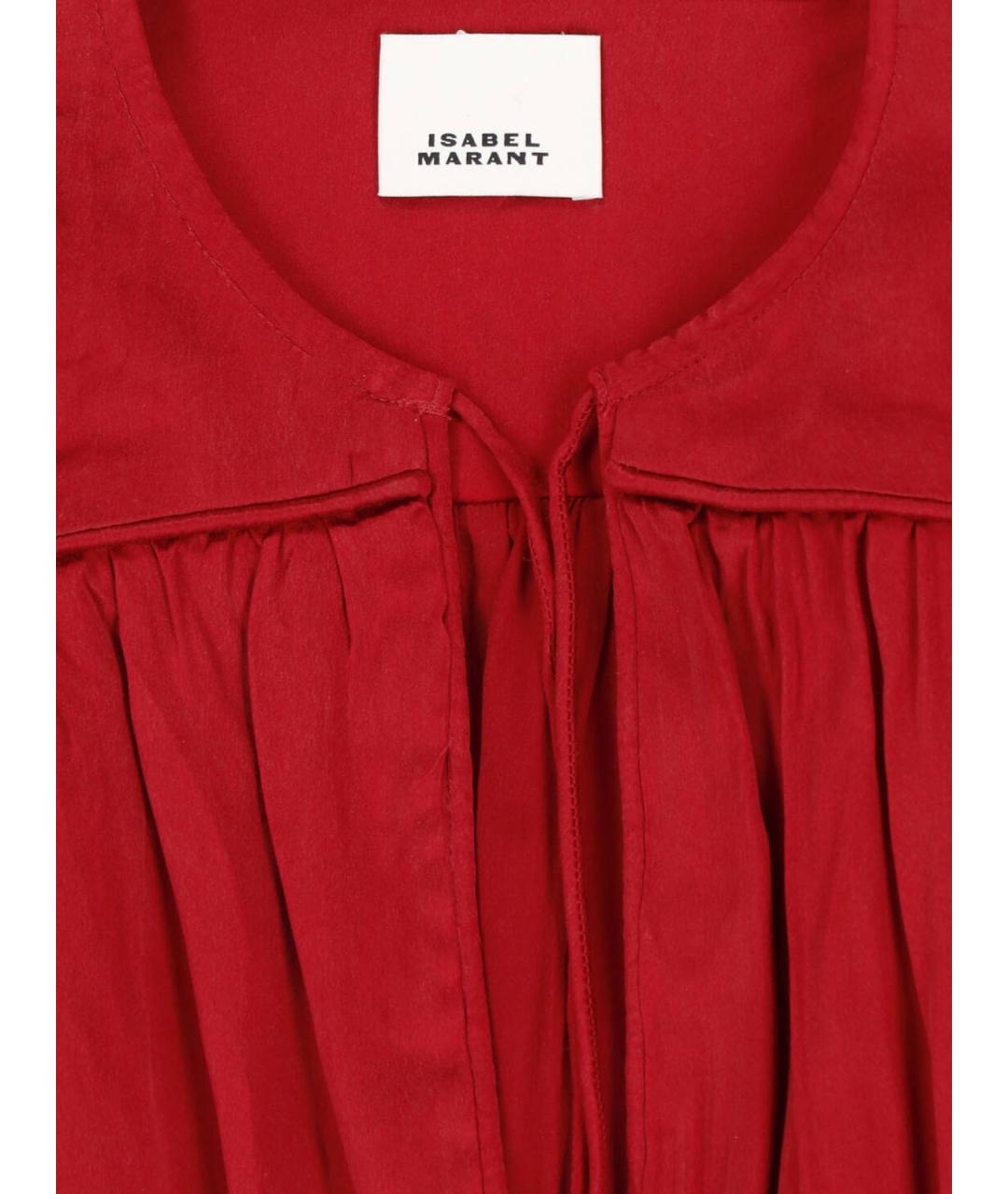 ISABEL MARANT Красная шелковая рубашка, фото 3
