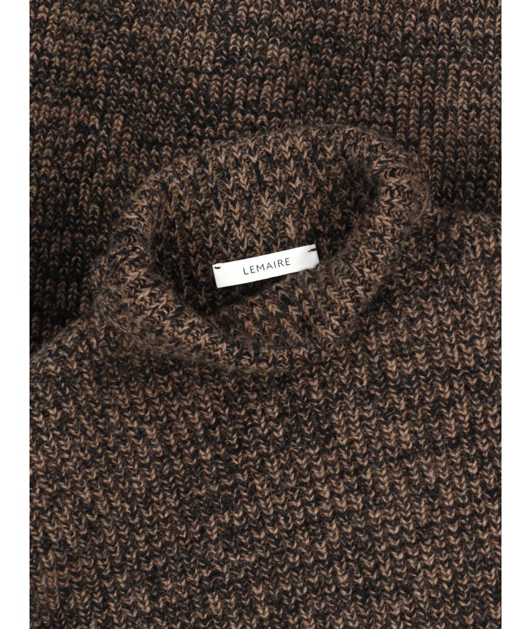LEMAIRE Коричневый шерстяной джемпер / свитер, фото 3