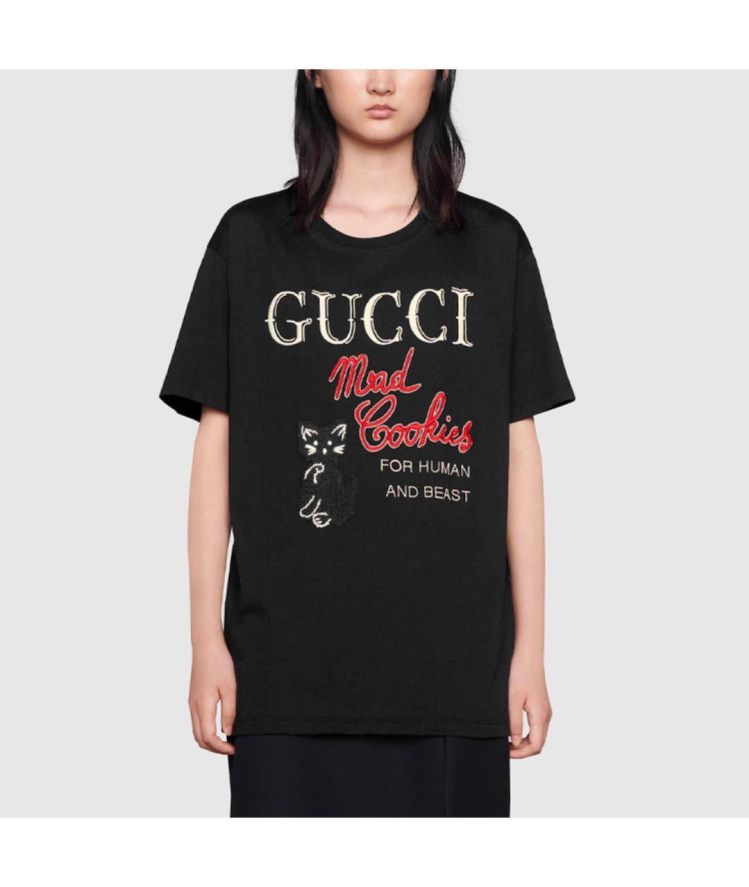 GUCCI Черная футболка, фото 3