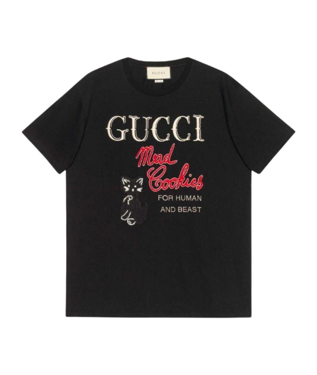 GUCCI Черная футболка, фото 1