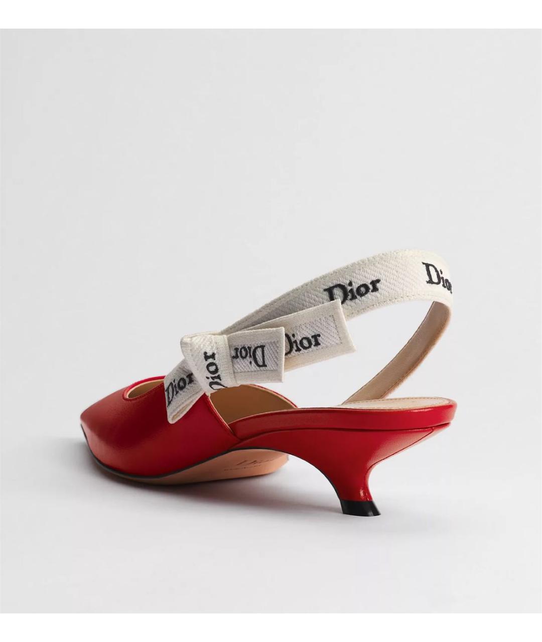 CHRISTIAN DIOR Красные кожаные туфли, фото 3
