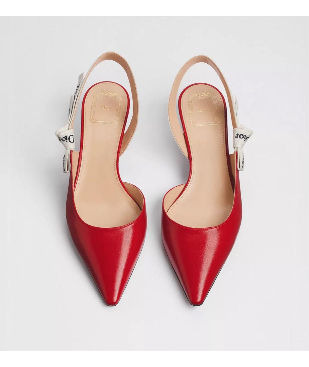 CHRISTIAN DIOR Красные кожаные туфли, фото 2