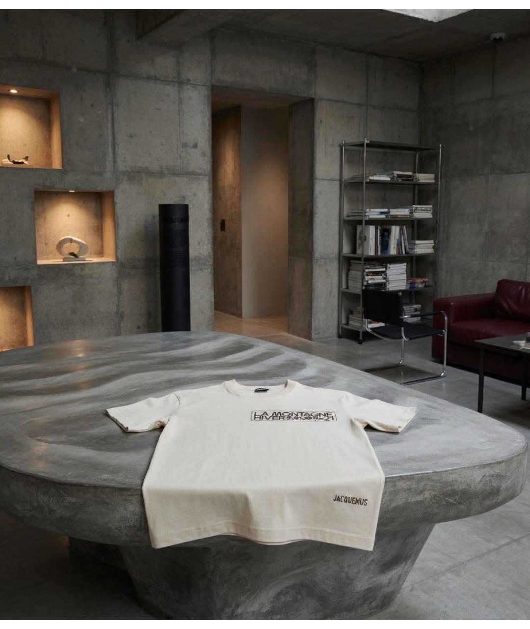 JACQUEMUS Бежевая футболка, фото 7