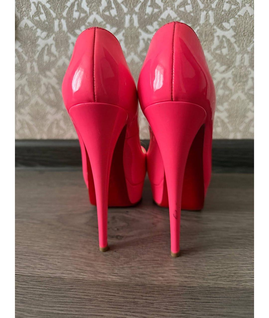 CHRISTIAN LOUBOUTIN Розовые кожаные туфли, фото 4