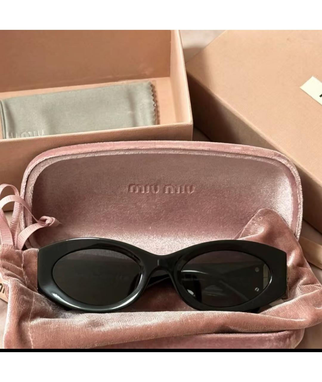 MIU MIU Черные солнцезащитные очки, фото 5