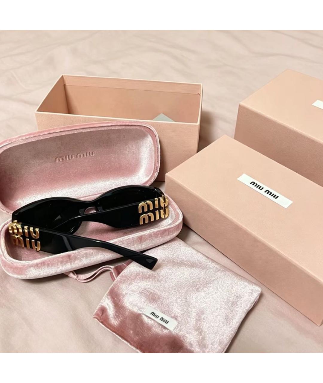 MIU MIU Черные солнцезащитные очки, фото 6