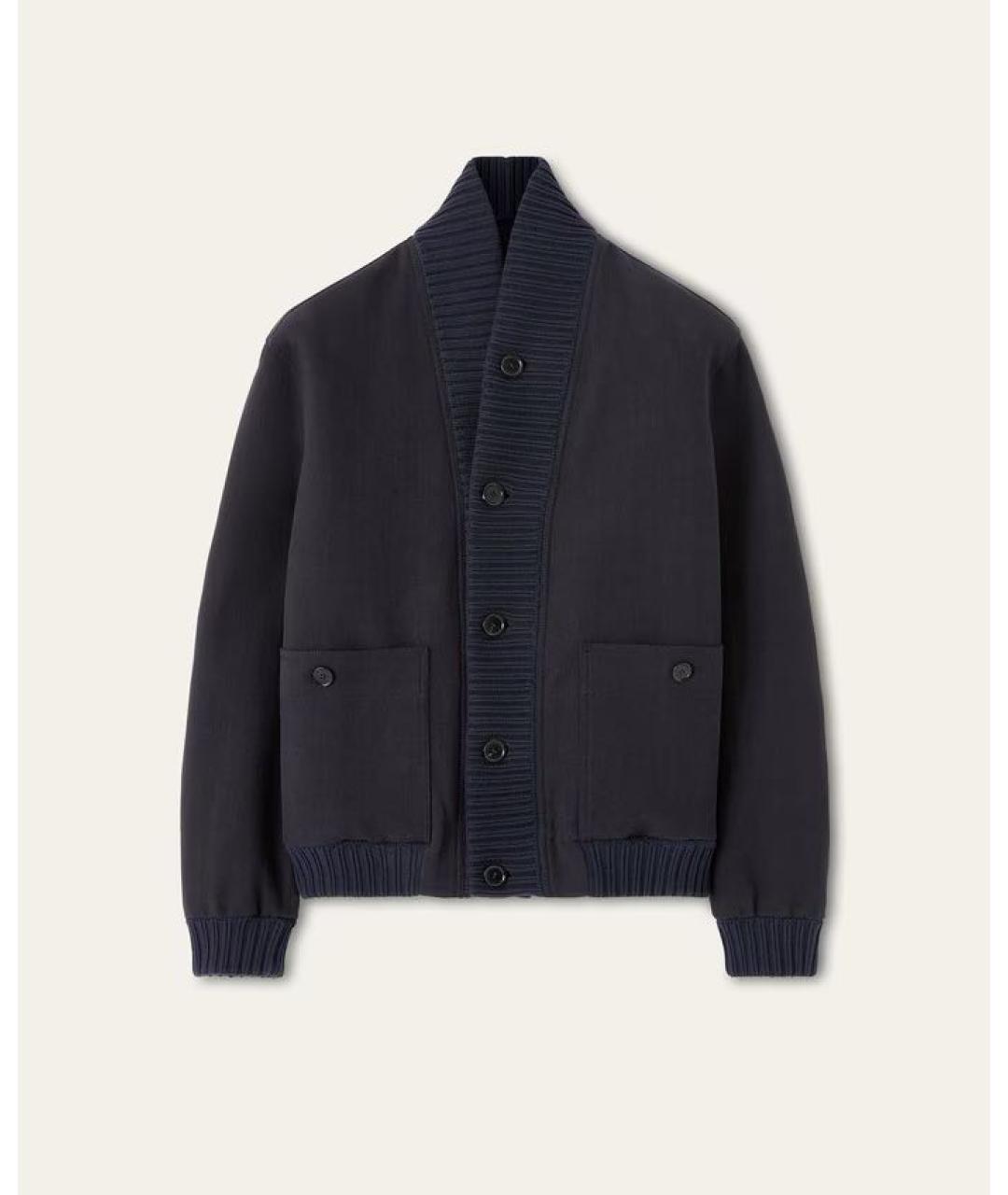 LORO PIANA Темно-синяя хлопковая куртка, фото 7