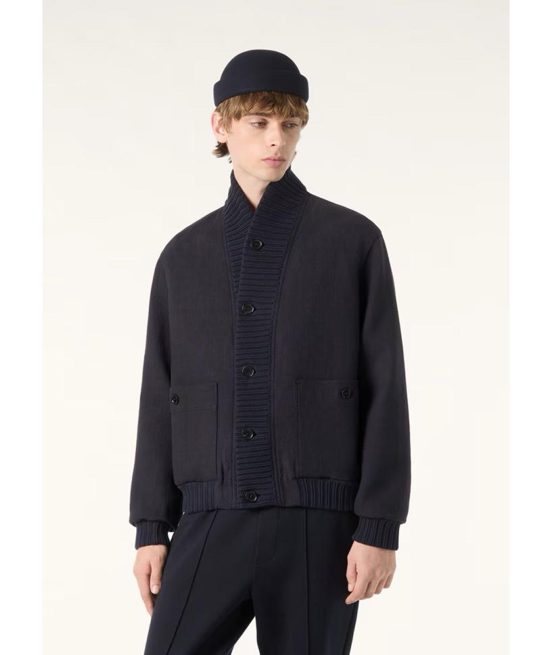 LORO PIANA Темно-синяя хлопковая куртка, фото 4