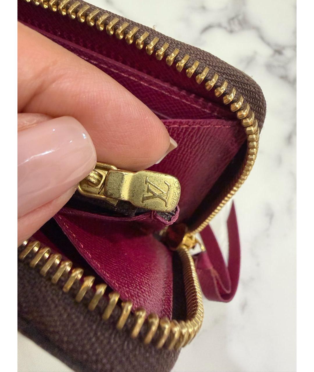 LOUIS VUITTON Коричневый кошелек, фото 5
