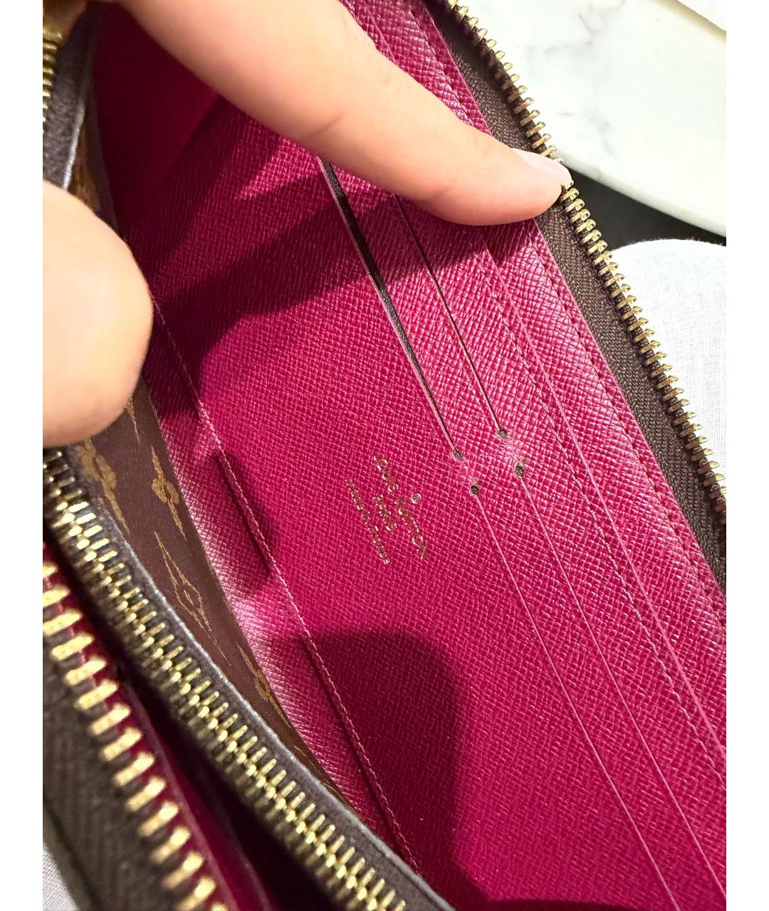LOUIS VUITTON Коричневый кошелек, фото 8