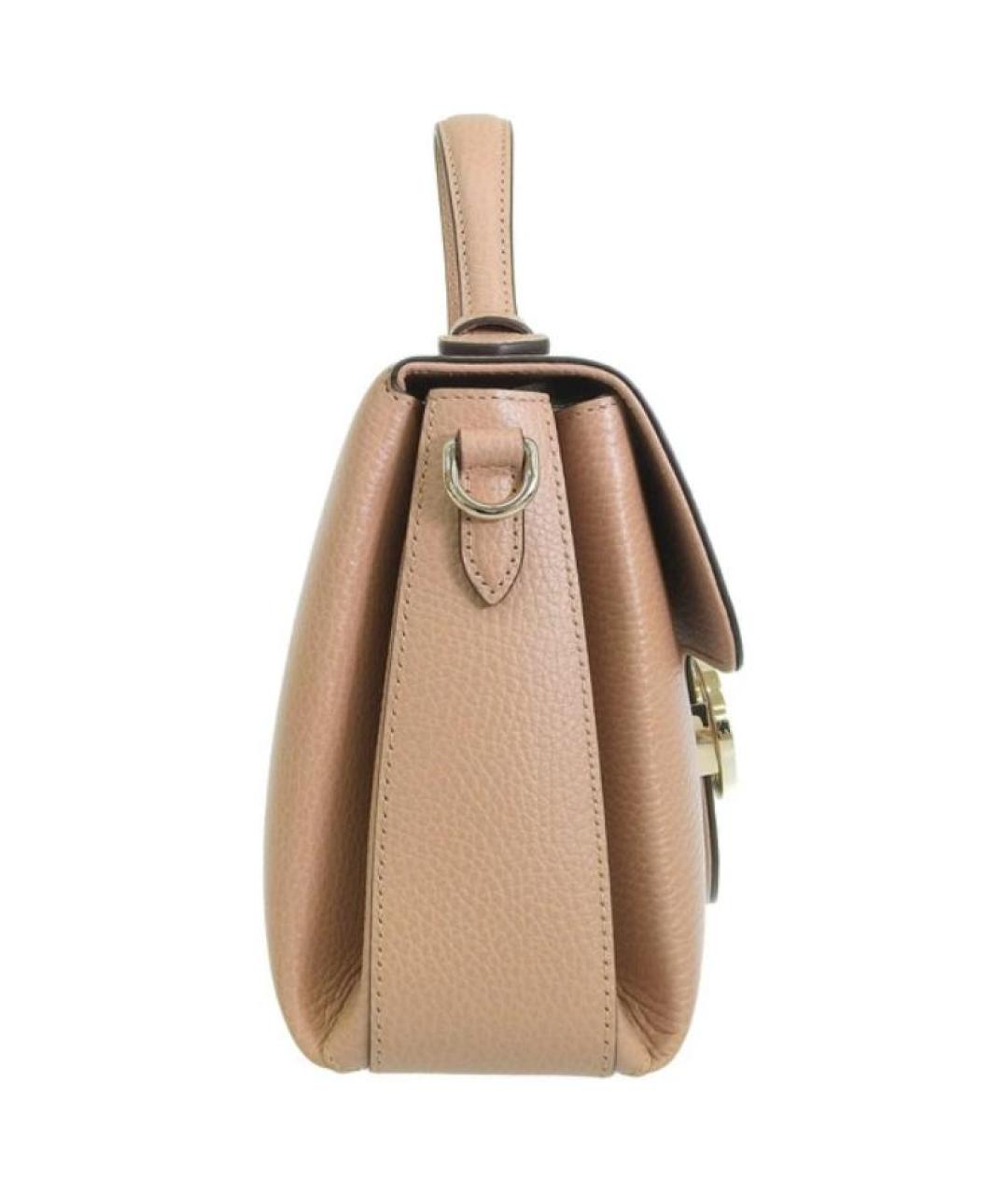 GUCCI Бежевая кожаная сумка через плечо, фото 3